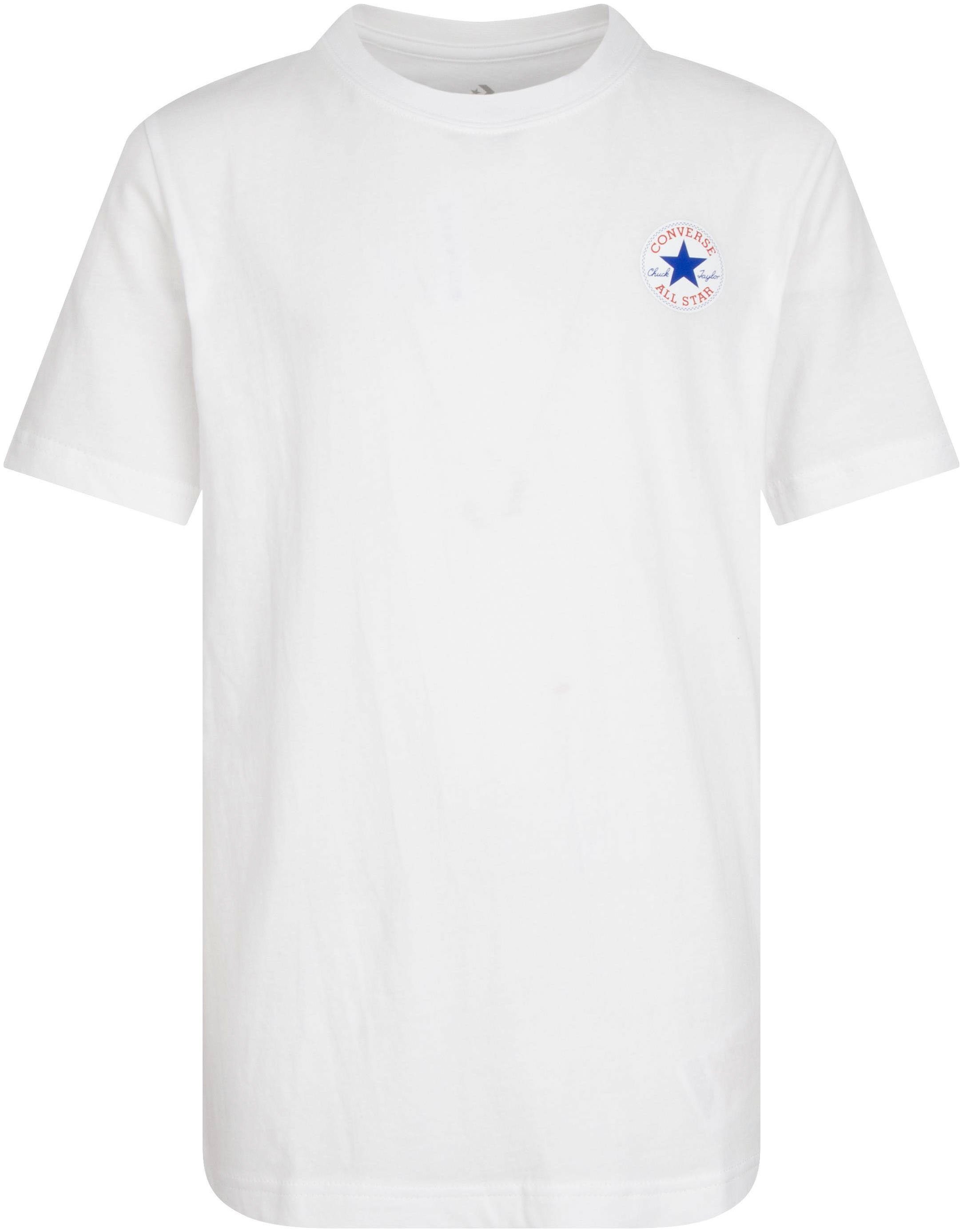 Converse Kurzarmshirt für Kinder und Jugendliche mit Brandlabel innen, aus luftigem Jersey-Material – Bild 2 von 5