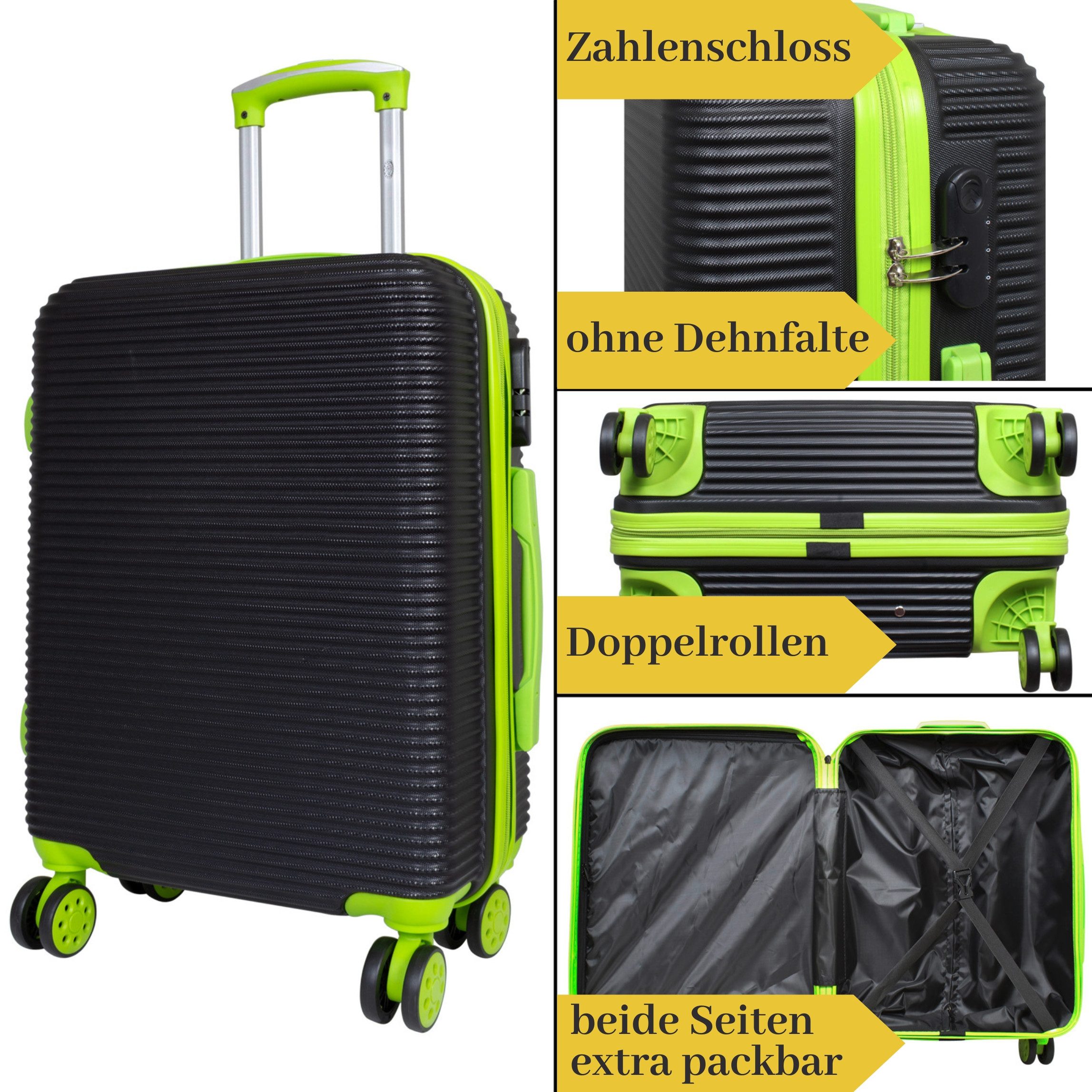 MONOPOL® Hartschalen-Trolley kleiner ABS Hartschalentrolley Santorin schwarz grün