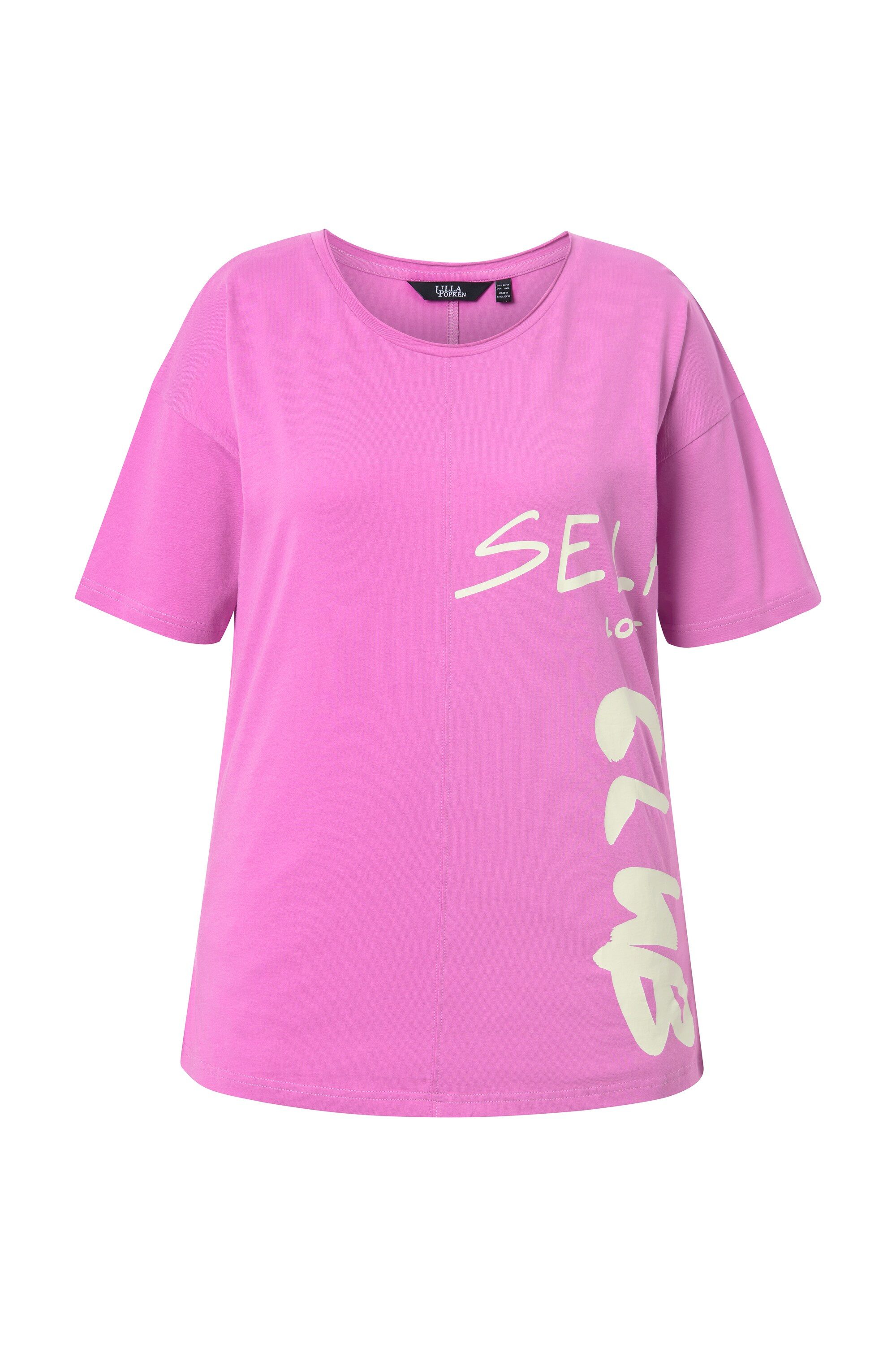 Ulla Popken T-Shirt T-Shirt Schriftdruck Oversized günstig online kaufen