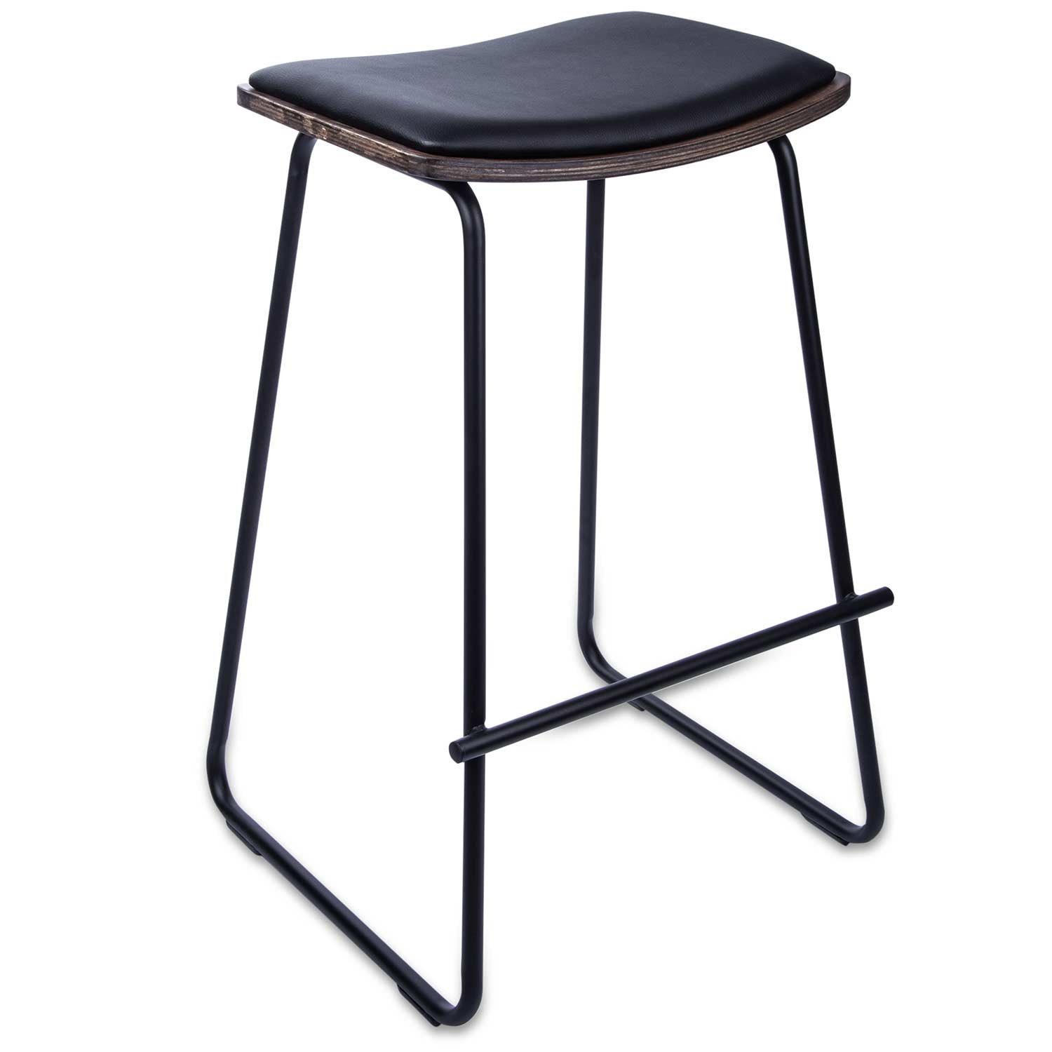 Barhocker Barstuhl aus Metall Bar-Chair mit bequemer Sitzauflage
