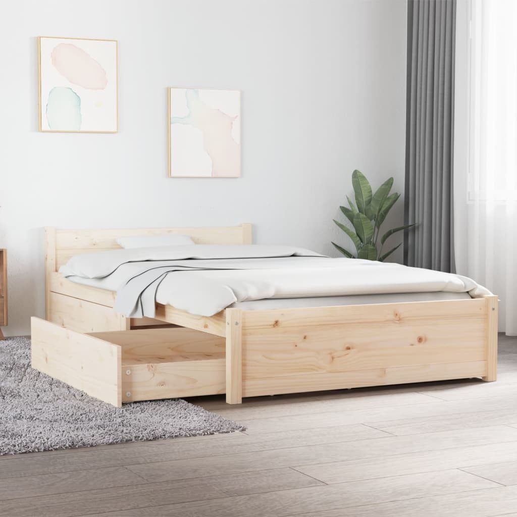 vidaXL Bett Bett mit Schubladen 90x200 cm