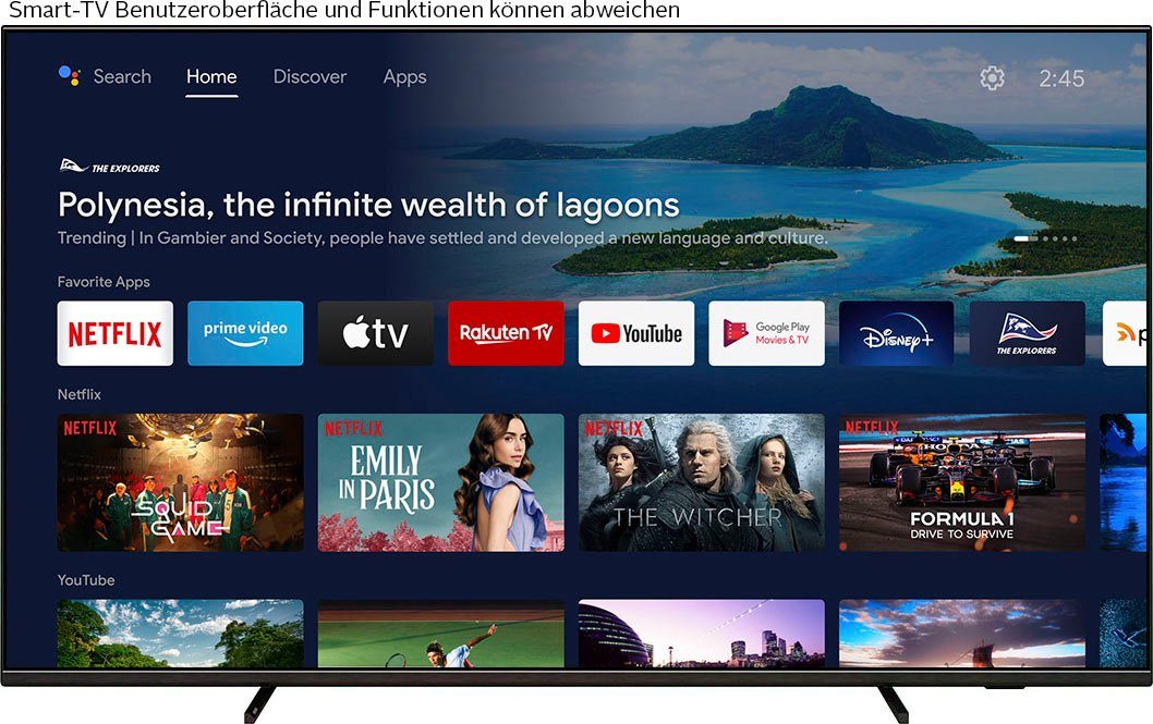 Smart-TV) cm/55 Zoll, Ultra HD, LED-Fernseher 55PML9507/12 4K TV, Android Philips (139