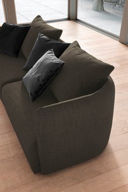 designwerk Big-Sofa New York, Breite 253 cm, mit schmaler Arm- und Rückenlehne