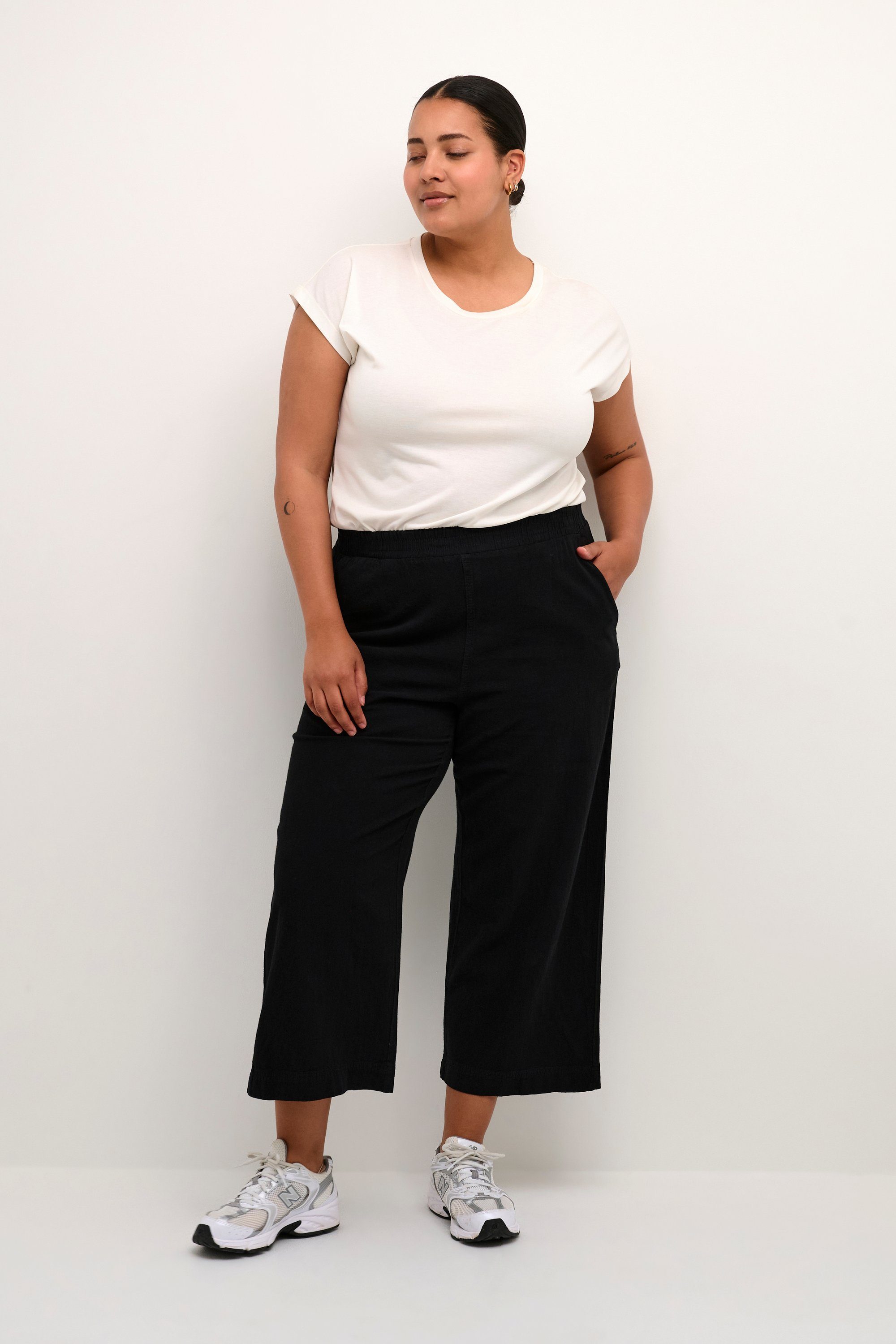 KAFFE Curve Stoffhose Casual Hose KCnana Große Größen