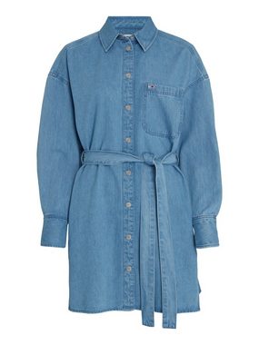 Tommy Jeans Curve Shirtkleid TJW BELTED DENIM SHIRT DRESS EXT