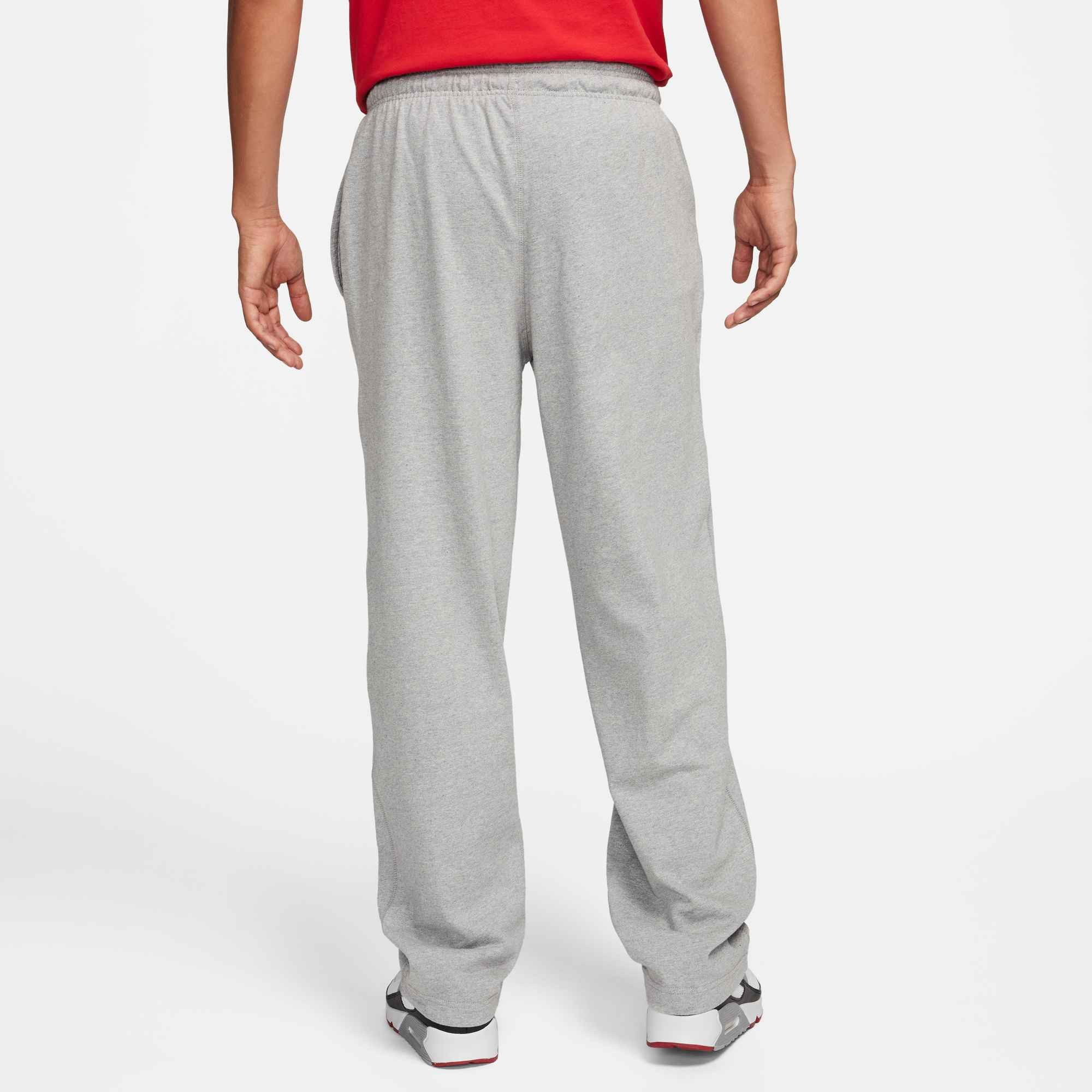 Nike Sportswear Sporthose Nike Sportswear Club Men's Knit Open-Hem Pants mit elastischem Bund und Kordelzug, aus Baumwoll-Jersey, lange Form