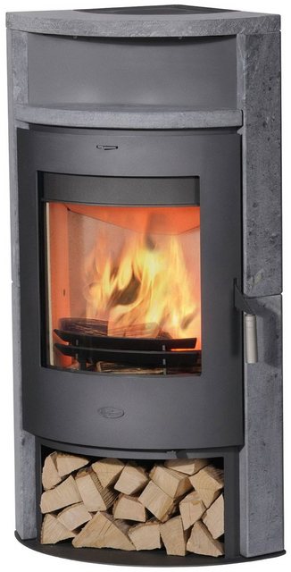 Fireplace Kaminofen Samba Speckstein-Verkleidung Gussgrau 6 kW EEK: A+
