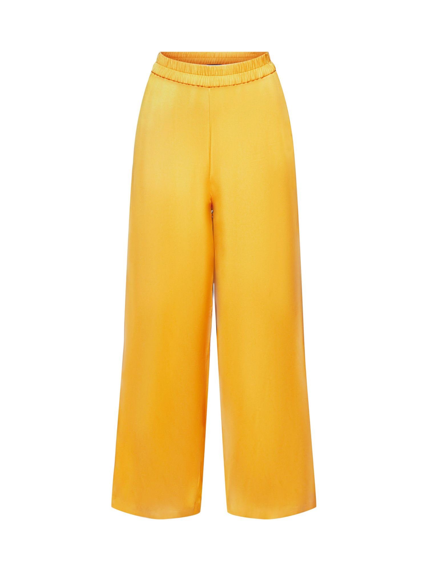 Esprit Collection Stoffhose Hose mit weitem Bein, LENZING™ ECOVERO™ SUNFLOWER YELLOW