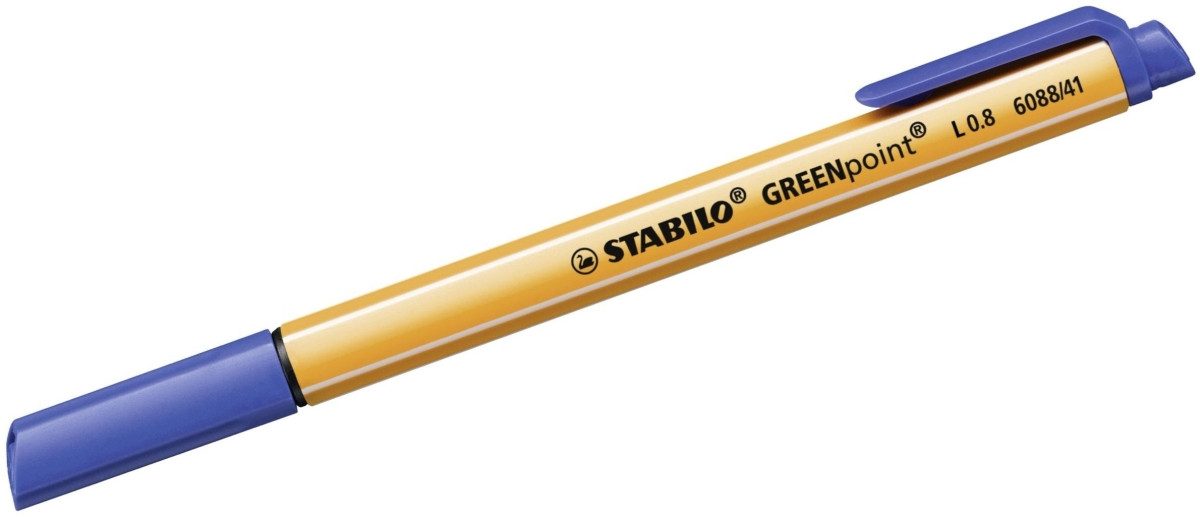 STABILO Filzstift Faserschreiber Greenpoint blau