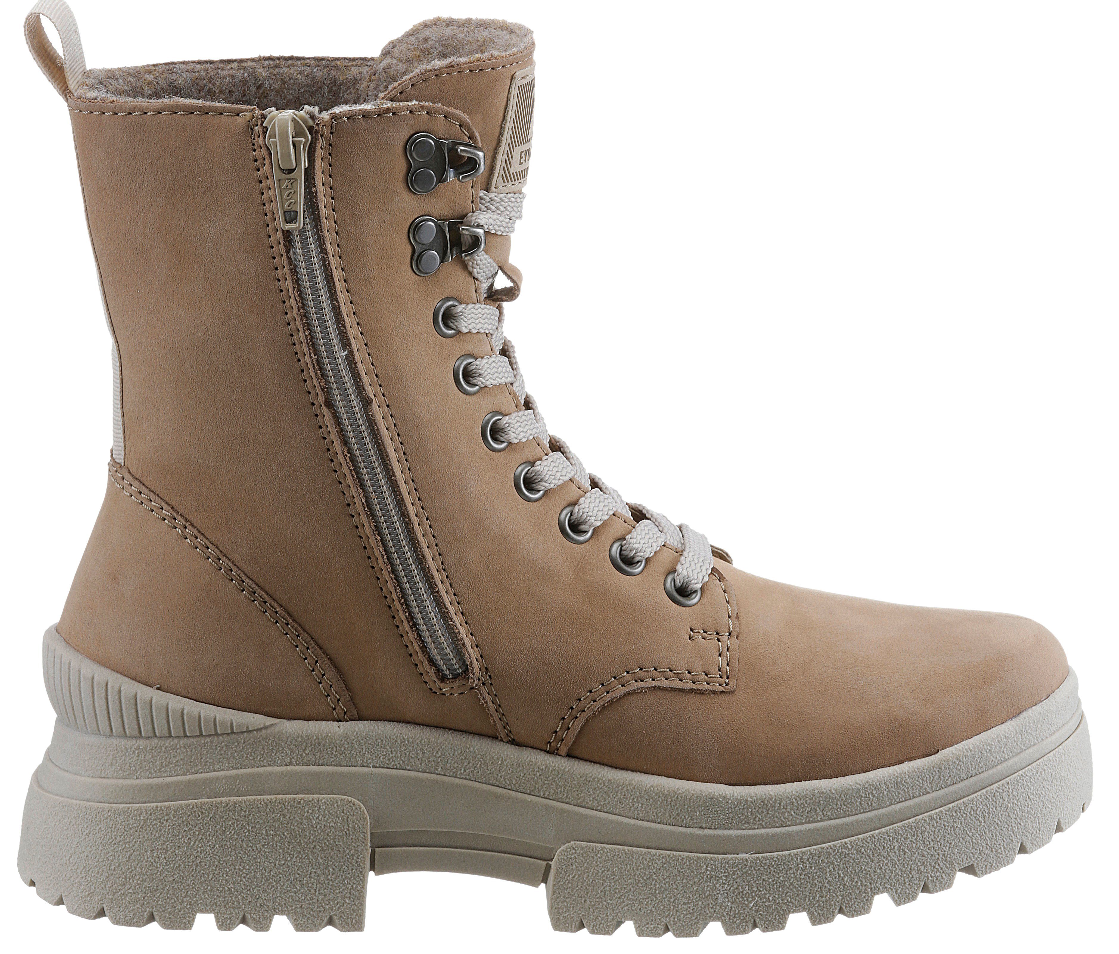 Rieker EVOLUTION Winterboots mit aktueller, heller camelfarben Laufsohle