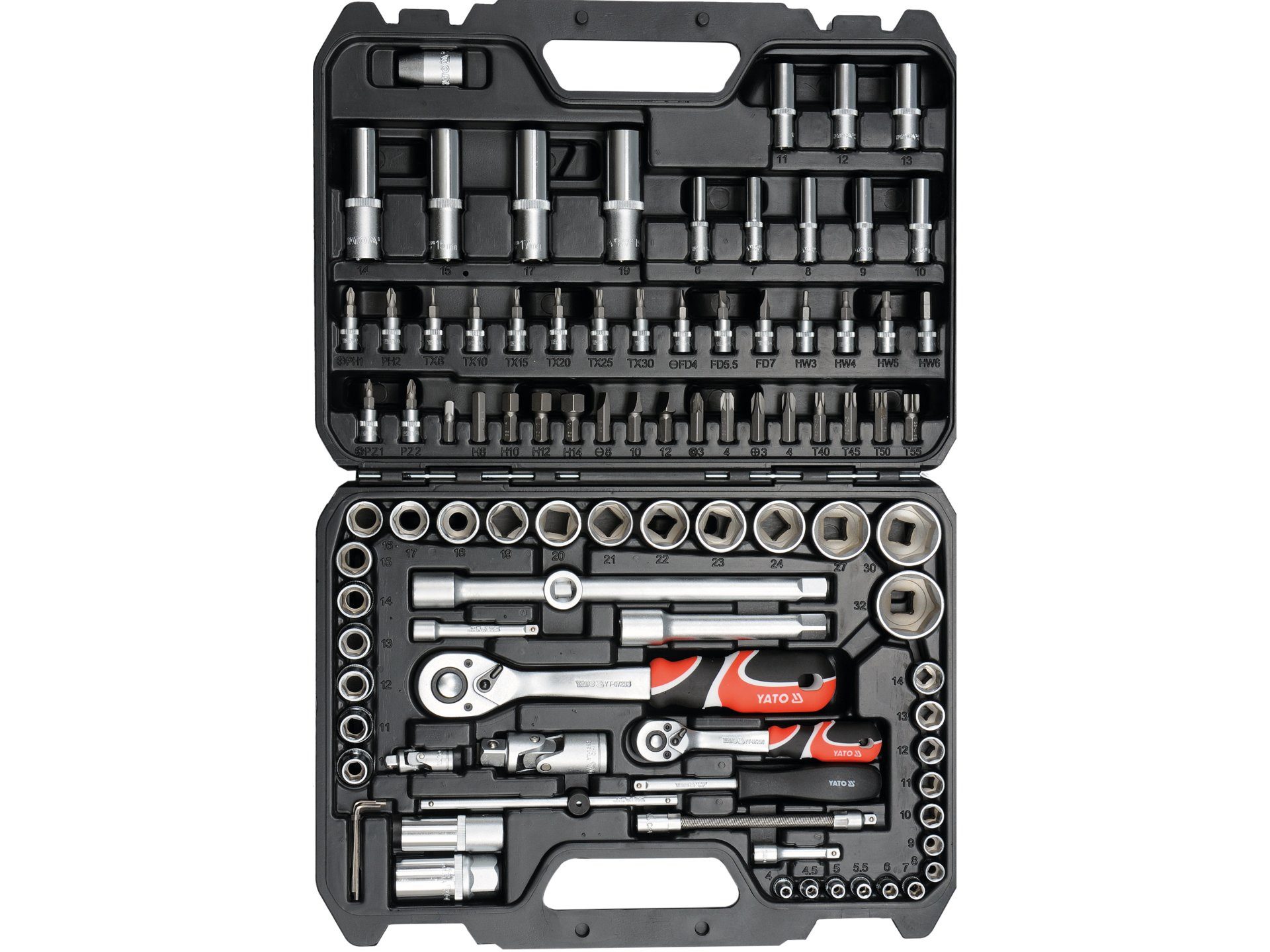 Yato Werkzeugset Werkzeugsatz 1/2'', 94-tlg., (Werkstatt, Garage, Hobby, Keller)