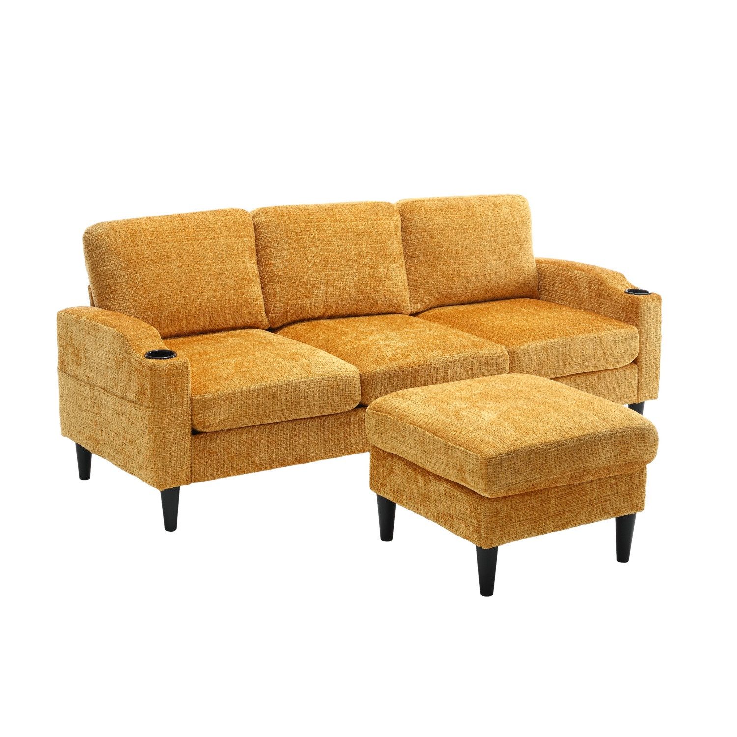 ANYSUN Sofa Elegantes Sofa mit Hocker & Stauraum bequemen