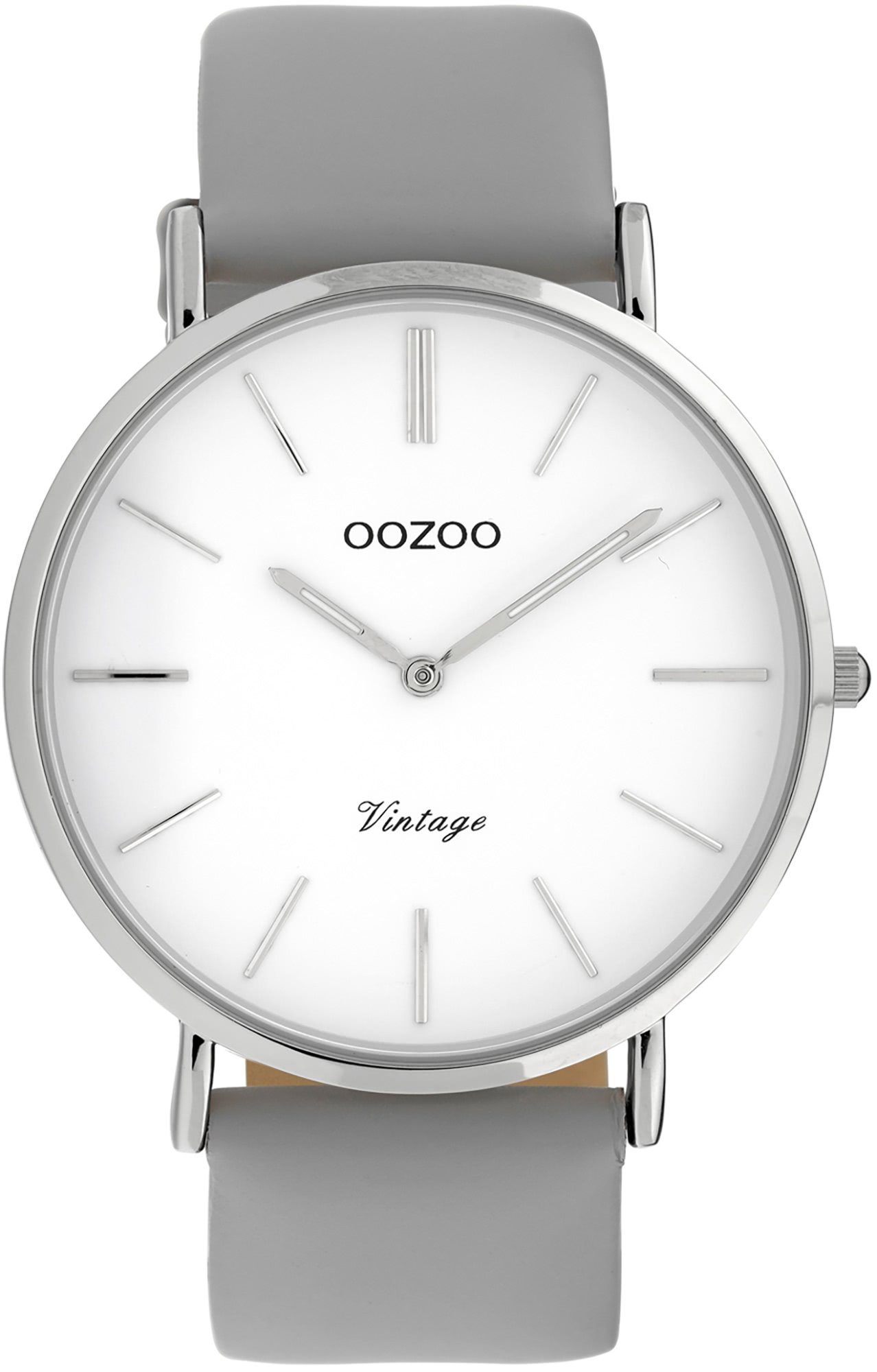 Damen Uhren OOZOO Quarzuhr UOC20073 Oozoo Damen Armbanduhr weiß Analog C20073, Damenuhr rund, groß (ca. 40mm), Lederarmband, Fas