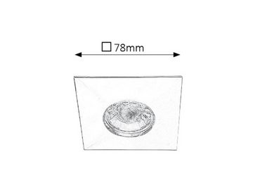 Rabalux LED Deckenspots "Randy" Kunststoff, silber, 4W, warmweiß, 350lm, L78mm, mit Leuchtmittel wassergeschützt, warmweiß