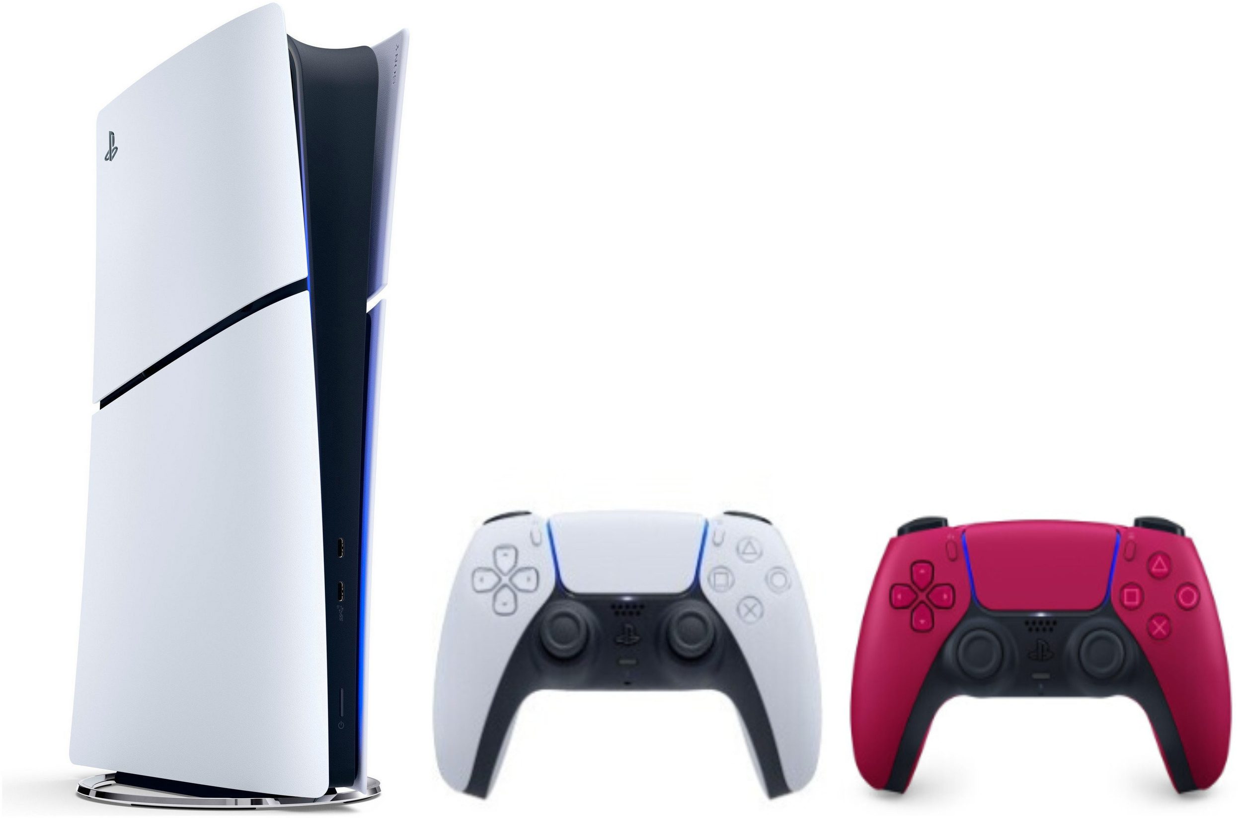 Playstation PlayStation 5 Slim Digital Edition Konsole + 2 Controller Cosmic Red (Set, 2 St., inkl. 2. DualSense Controller)