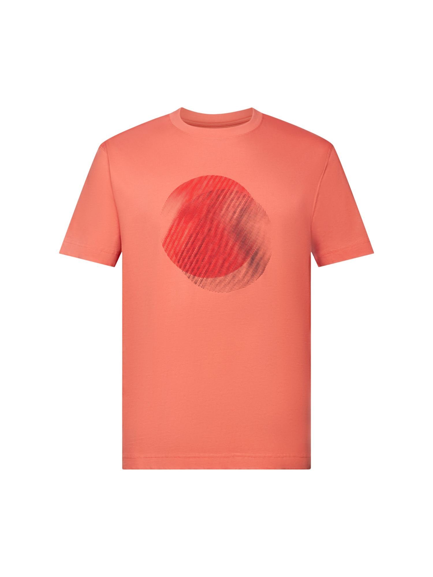 Esprit T-Shirt T-Shirt mit Print vorne, 100 % Baumwolle (1-tlg) CORAL RED | T-Shirts