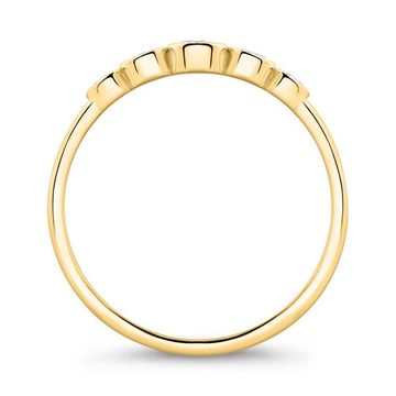 Unique Silberring Unique Ring Damen aus vergoldetem 925er Silber Zirkonia (Größe: 54mm)