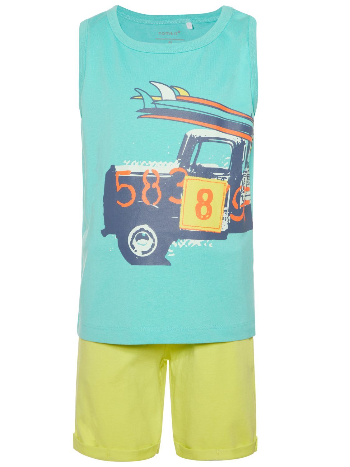 Set It Tanktop blue Sommer Name pool Shorts & T-Shirt