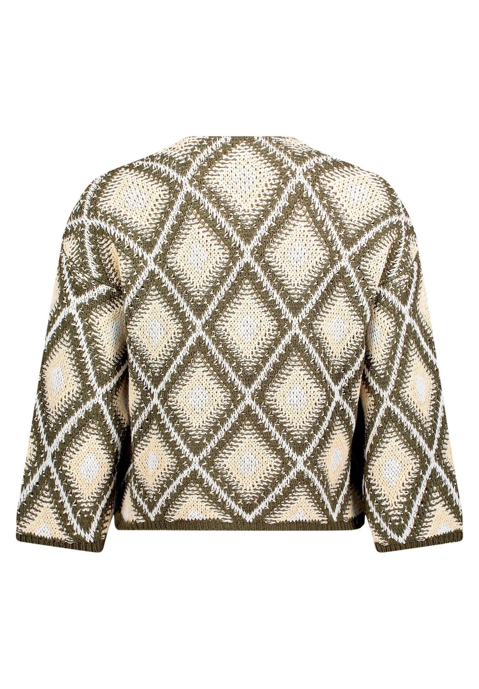 Cartoon Strickjacke Damen mit Jacquard (1-tlg)