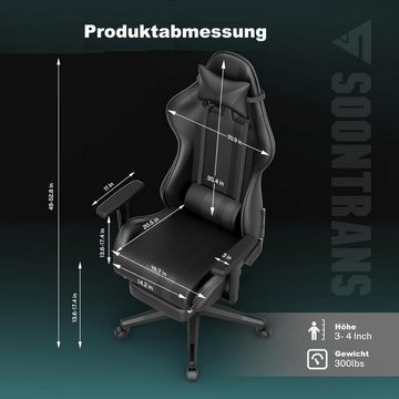 AUFUN Gaming-Stuhl Biirostuhl Authmic Schreibtischstvhl Ergonomischer Bürostuhl, für Wohnzimmer, Schlafzimmer