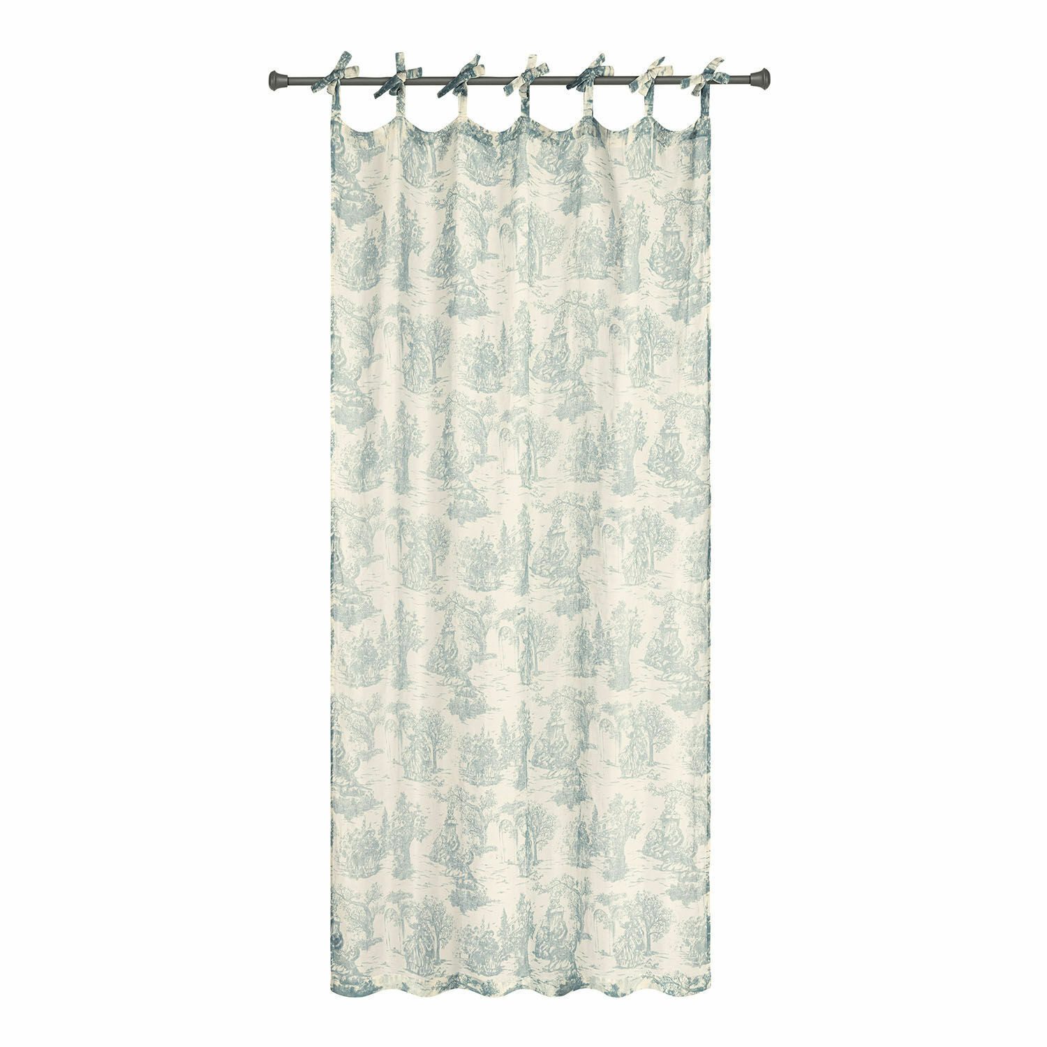 Vorhang Gardine Dedwen hellblau/creme