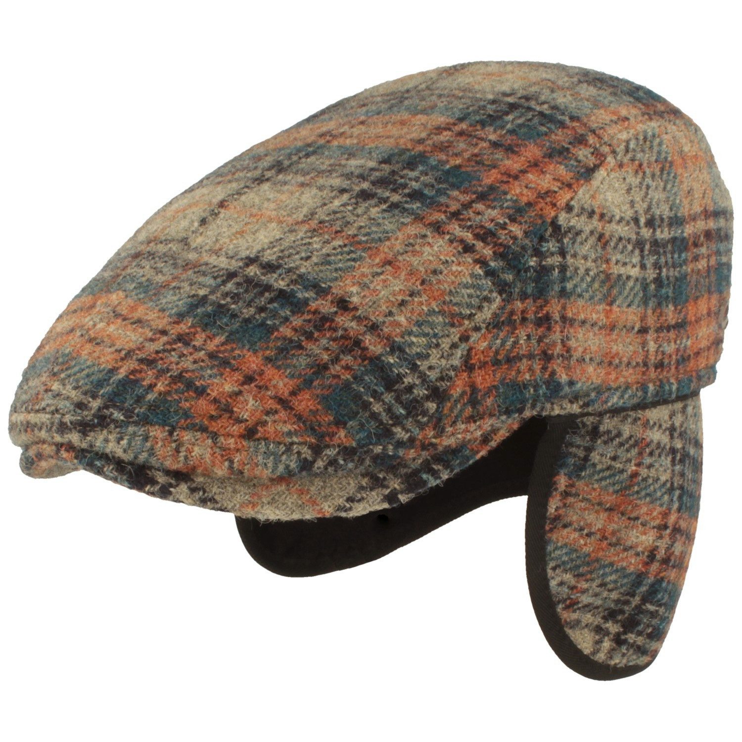 Göttmann Schiebermütze Karo Flatcap Jackson-K aus Wolle mit Ohrenschutz