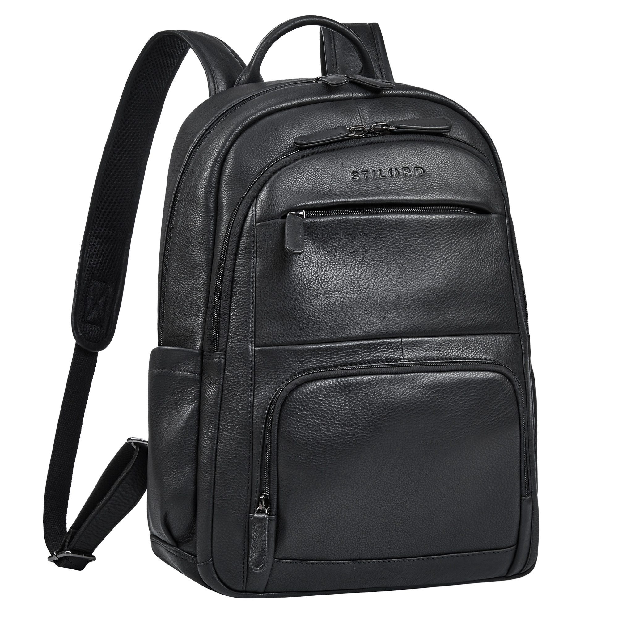 Notebookrucksack "Ramiro" Business Rucksack Herren Leder Laptoprucksack 15.6 - 16 Zoll