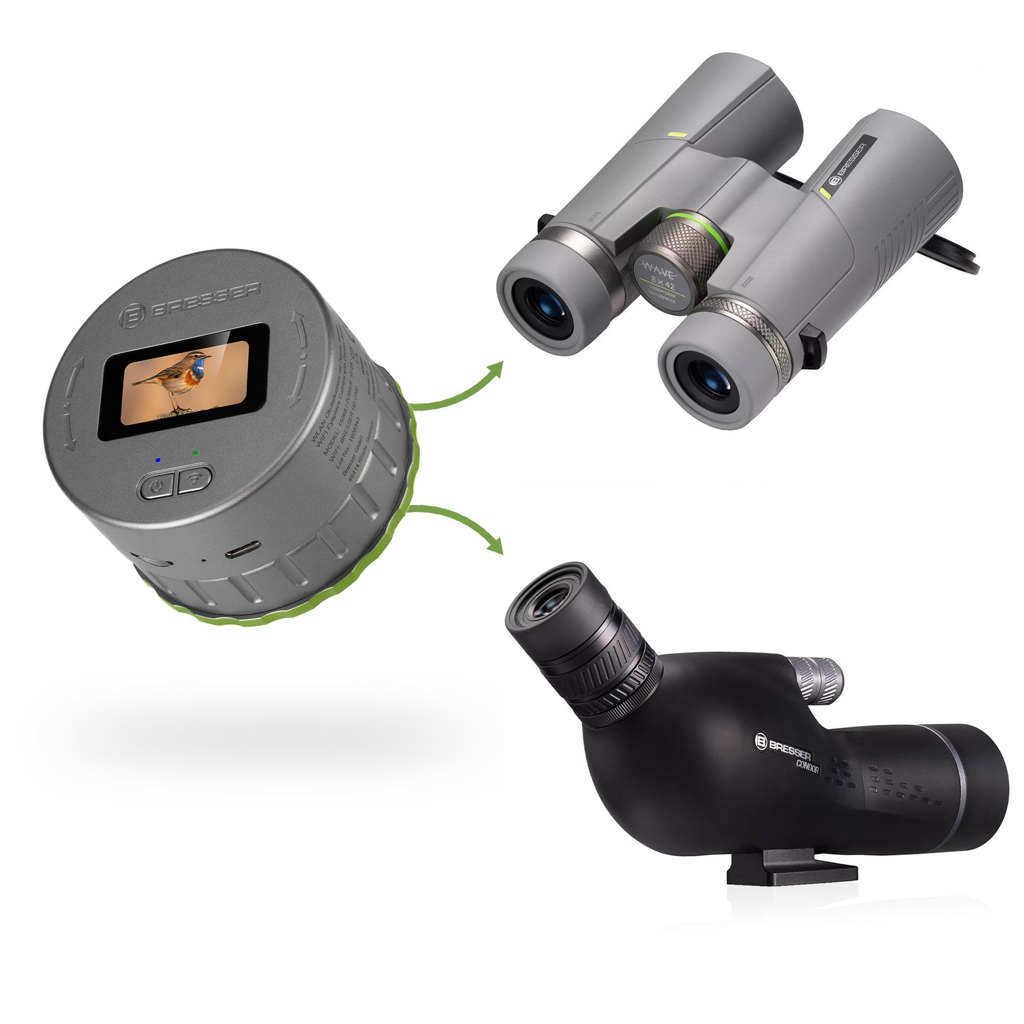 BRESSER BRESSER WLAN-Okularkamera mit Display Auf- und Durchlichtmikroskop