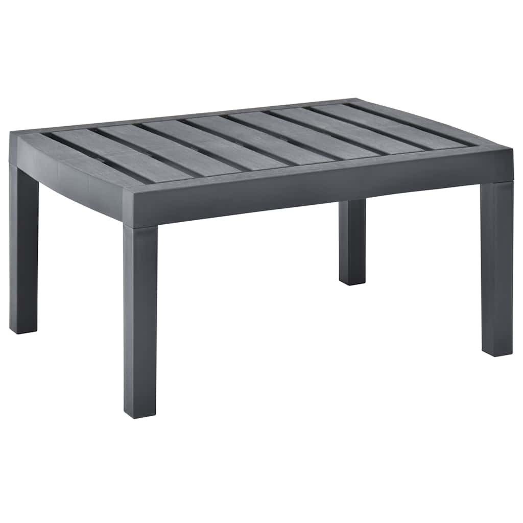 furnicato Gartentisch 78 x 55 x 38 cm Anthrazit (1-St), Witterungsbeständiger Outdoor-Tisch, leicht zu reinigen für Camping