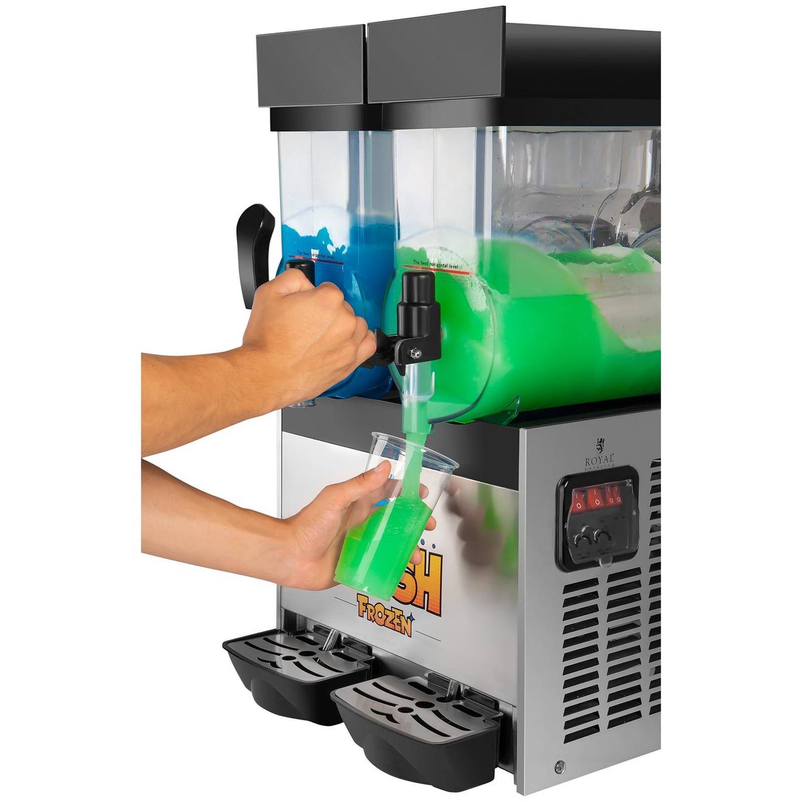 Royal Catering Slush-Eismaschine 2 x 12 L Slushmaschine Eismaschine Softeis Slusheis Gastronomie, 770 W – Bild 3 von 5