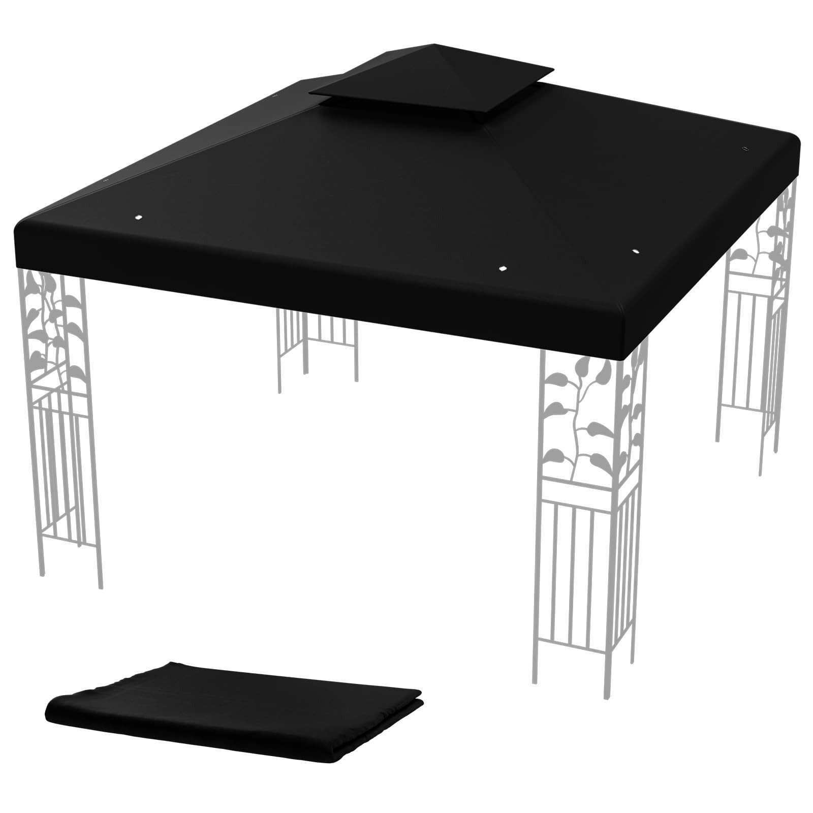 COSTWAY Pavillon-Ersatzdach 3x3m Ersatzdach, mit Klettverschlüssen günstig online kaufen