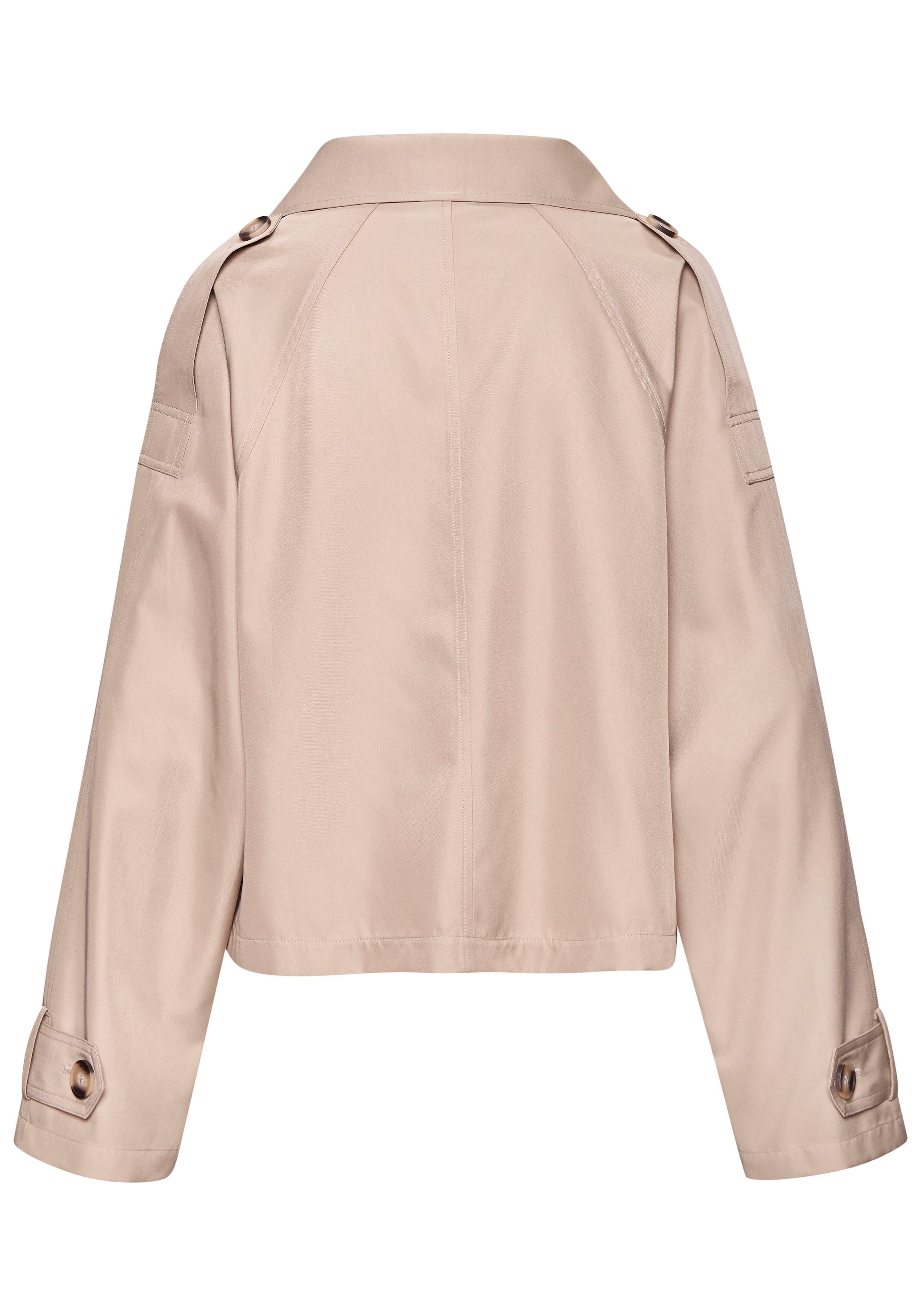 LASCANA Kurzjacke im Trench-Stil mit zweireihigem Knopfverschluss Verkürzte Trenchjacke, leichte Übergangsjacke, Frühlingsjacke, casual