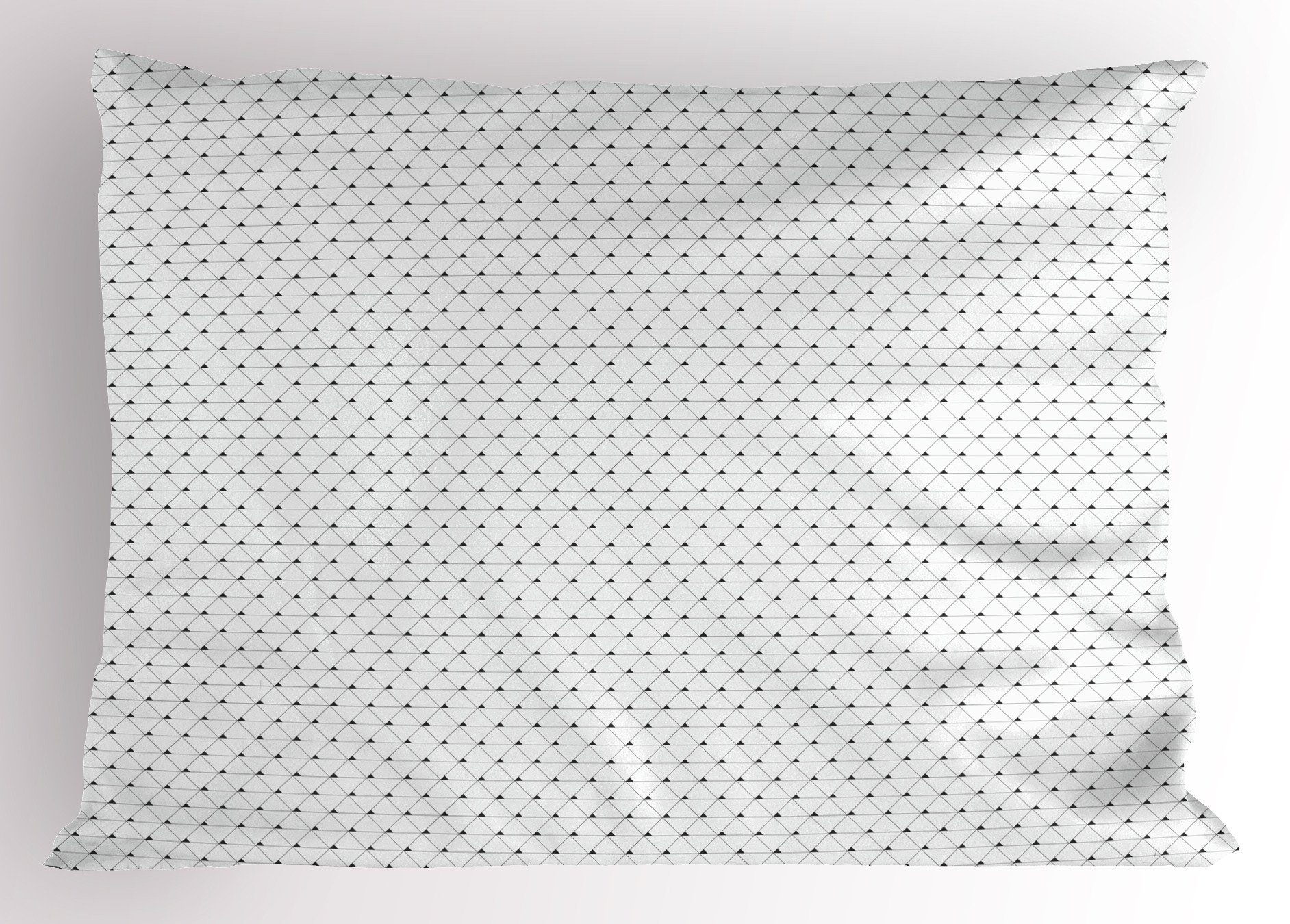 Geometrisch Abakuhaus Standard Size Moderne (1 Kissenbezug, Stück), King Dekorativer Gedruckter Kissenbezüge Gitter Triangles