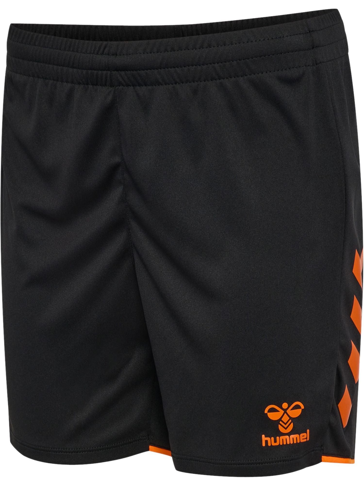 hummel Sporthose hmlCORE 2.0 Shorts (angenehmes Tragegefühl) kurz schwarz/orange Damen
