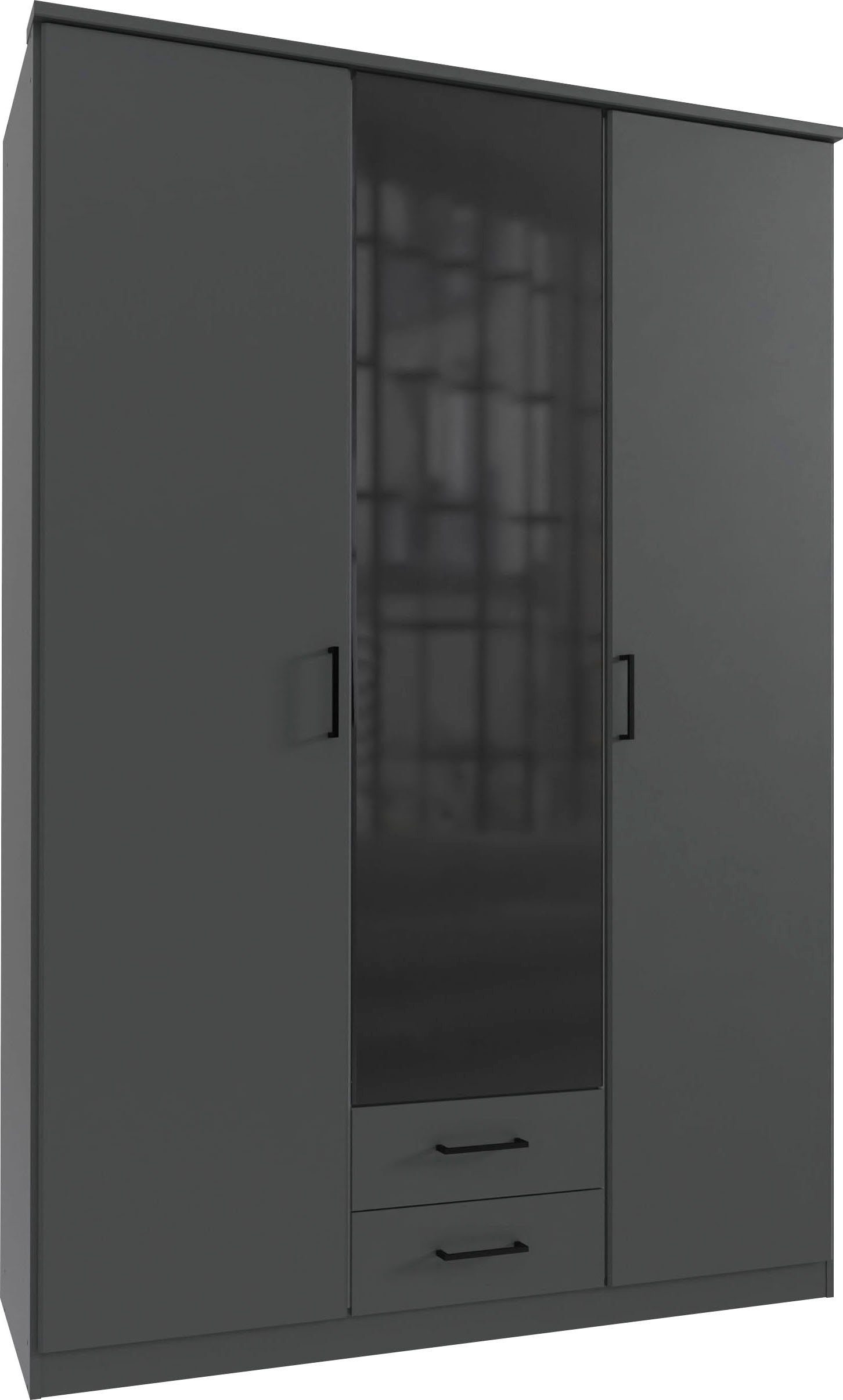 breit Soest Drehtürenschrank Farbglas-Tür, mit 135 180cm Wimex wahlweise oder