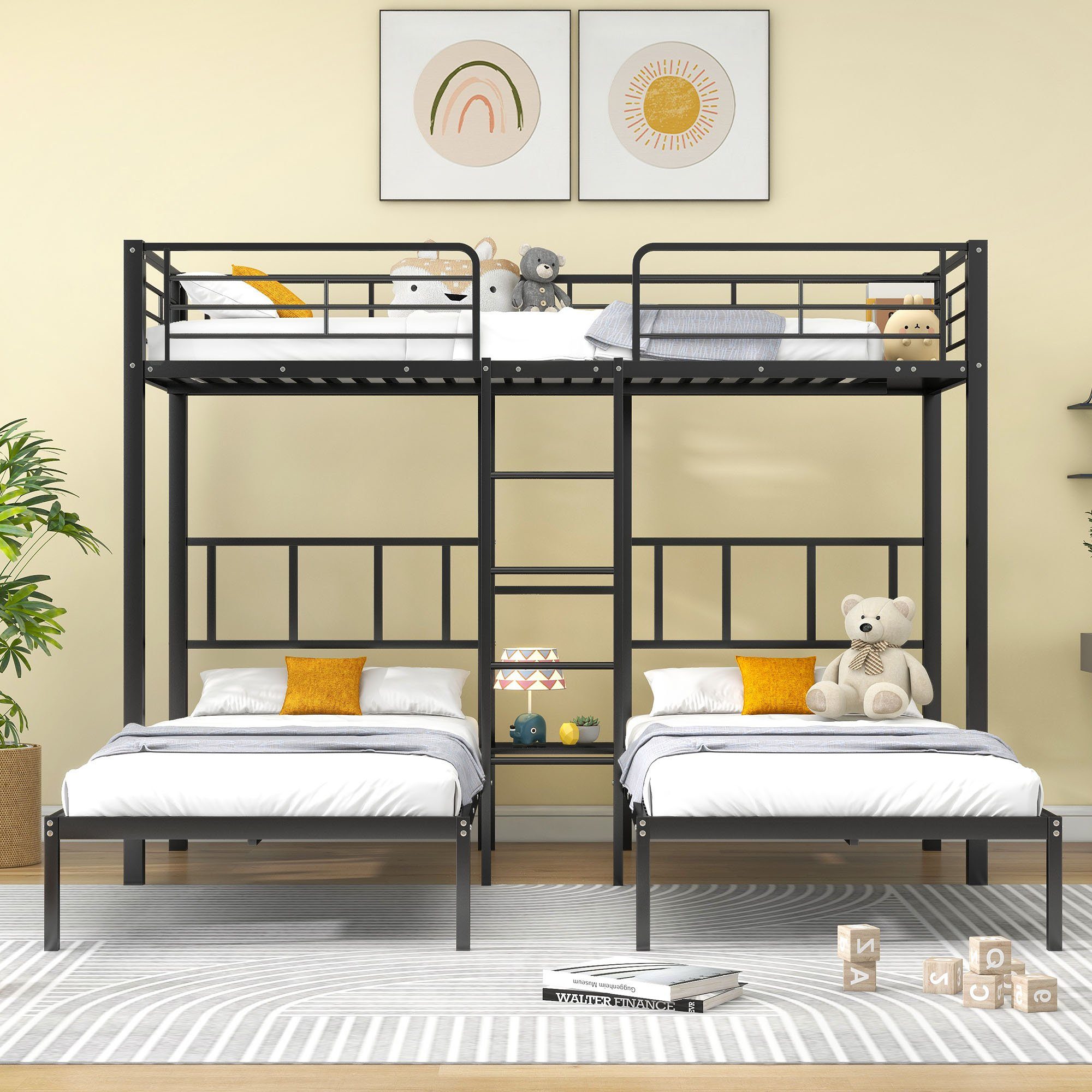 Flieks Etagenbett, Dreierbett Kinderbett Metallbett mit günstig online kaufen
