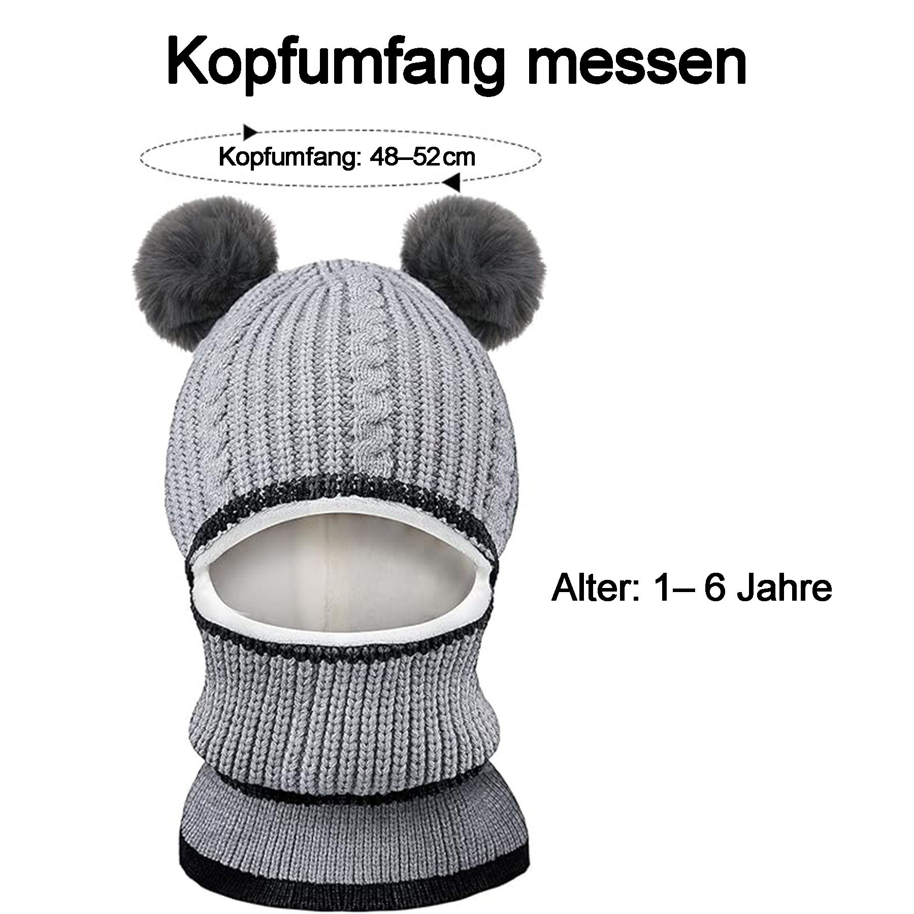 Courageous Baby Beanie, 2-Pack Cute Toddler Earflap Beanie Warm Soft Unisex (2-Pack Autumn/Winter Hat Children's Hat 1-6 Years Knit Hat Boys Girls)