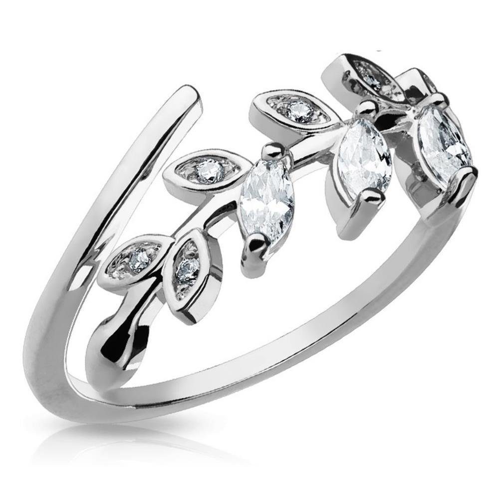 Zehenring Zehenring Kristall Blätter Gold aus Messing Damen