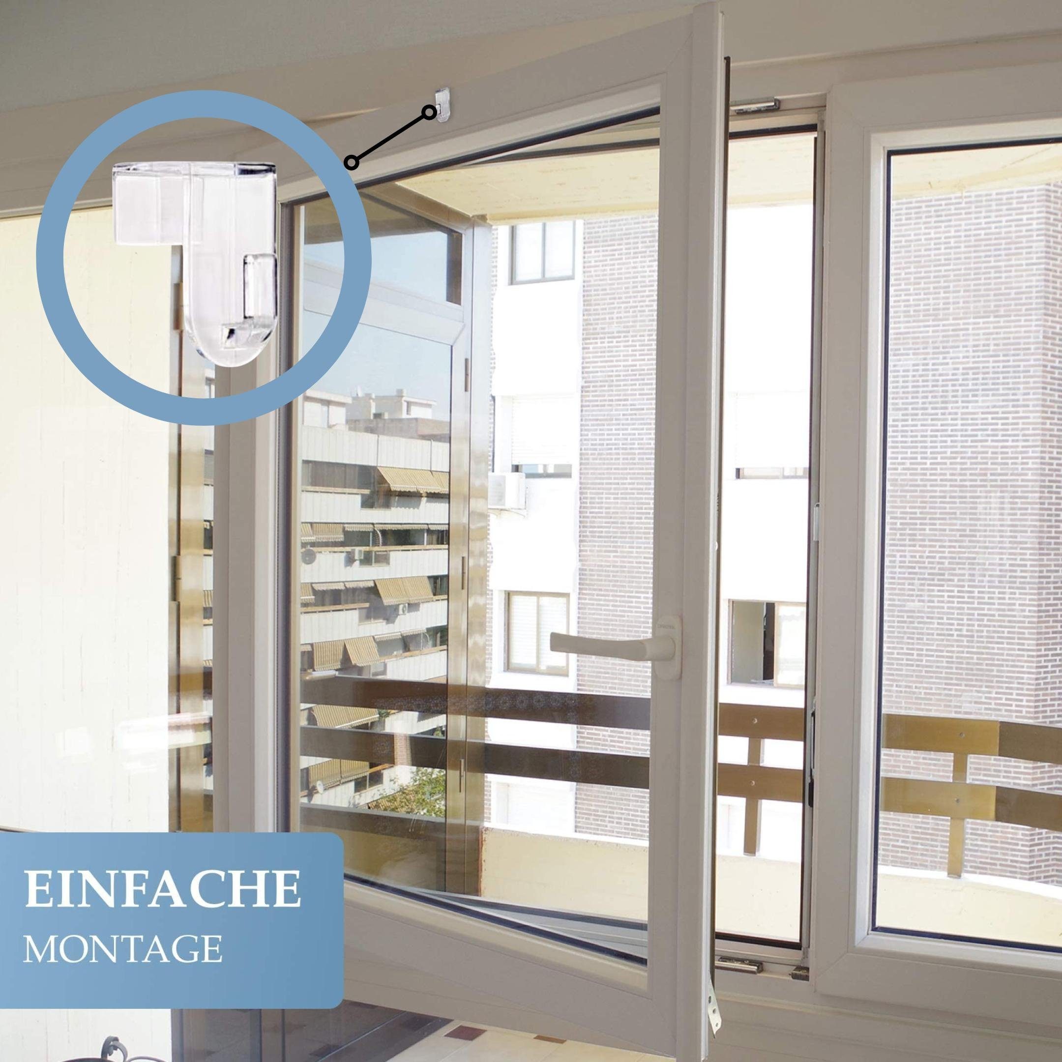 Bada Bing Fensterhaken Transparente Türhaken Robuste praktische Haken, Fenster, Türen, (48er Set, 48-St), Transparente Fenster und Türhaken, ohne Klebereste, Wiederverwendbar