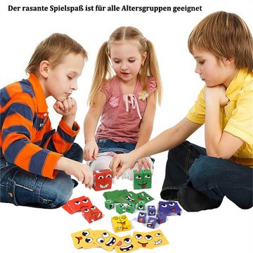 autolock Würfelpuzzle Ausdruck Spielzeug Würfelpuzzle, 4 Puzzleteile