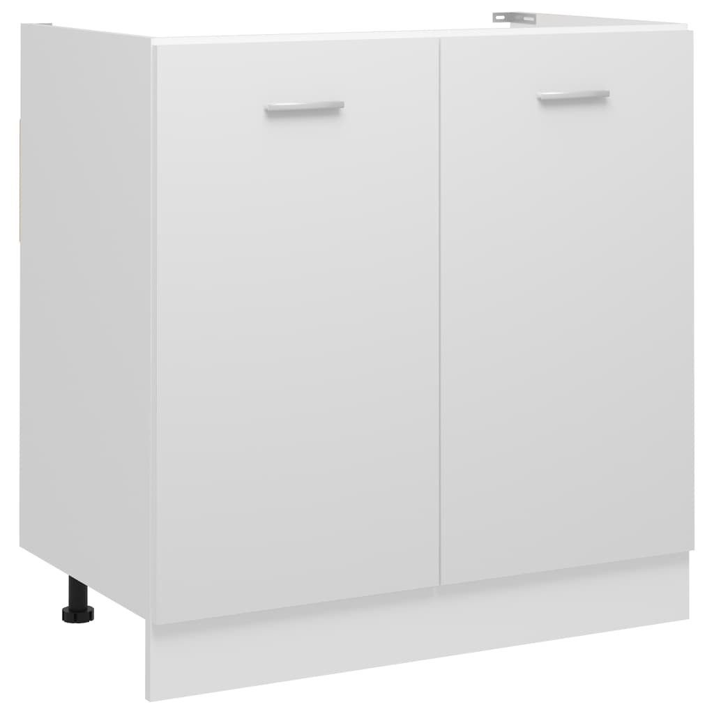 vidaXL Unterschrank NA Spülenunterschrank Weiß 80x46x81,5 cm Spanplatte