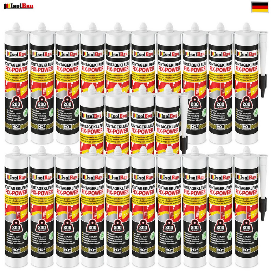 Thumbnail - None Montagekleber Montagekleber FIX-POWER Baukleber 24x 480g Dämmplatten, Tafeln, Styroporleber, Kraftkleber, Alleskleb...