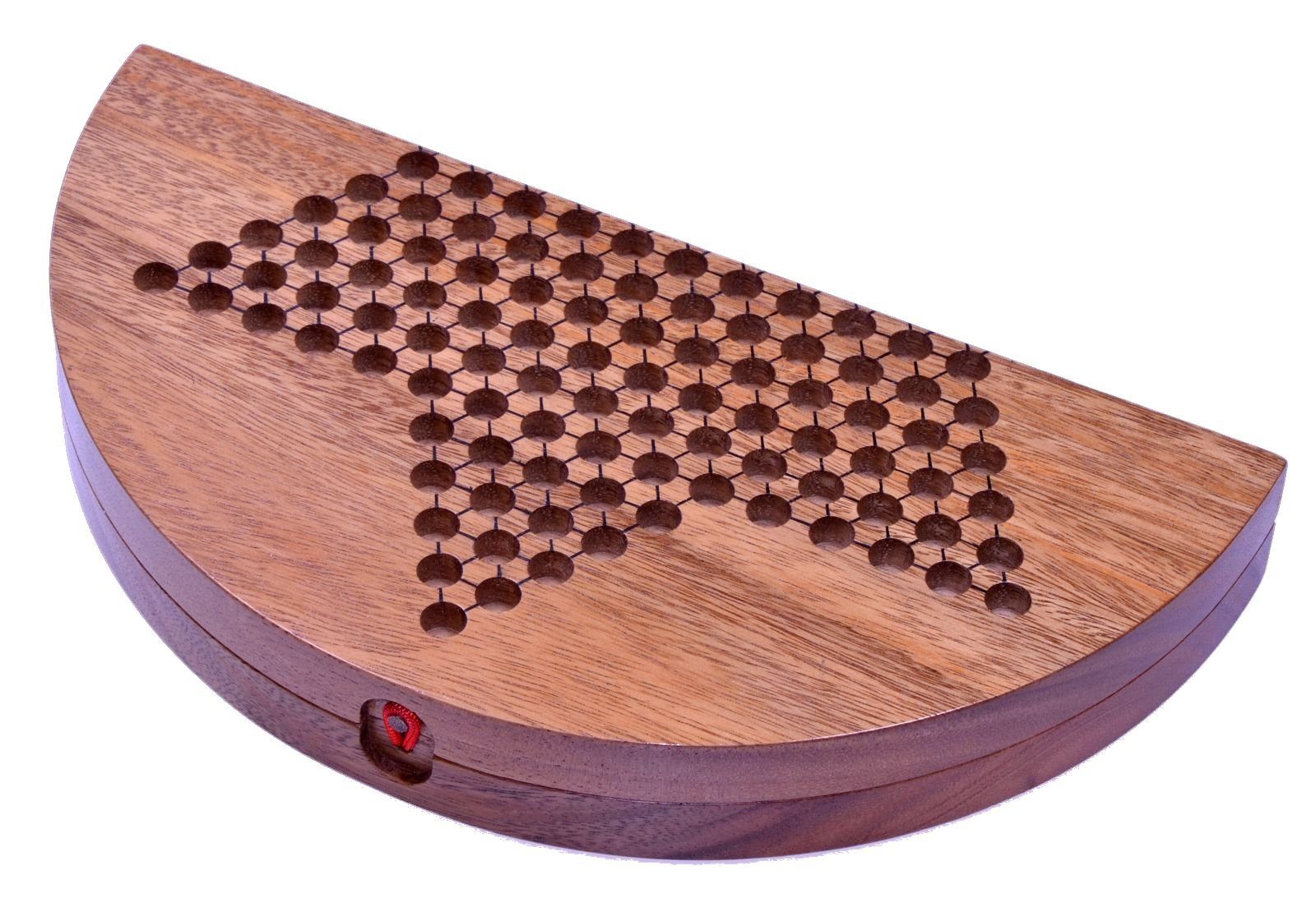 LOGOPLAY Spiel Halma Gr. XL mit Stoffbeutel, Gesellschaftsspiel, Halma Gr. XL für 2 bis 6 Spieler mit Stoffbeutel Spielfeld 31 cm rund