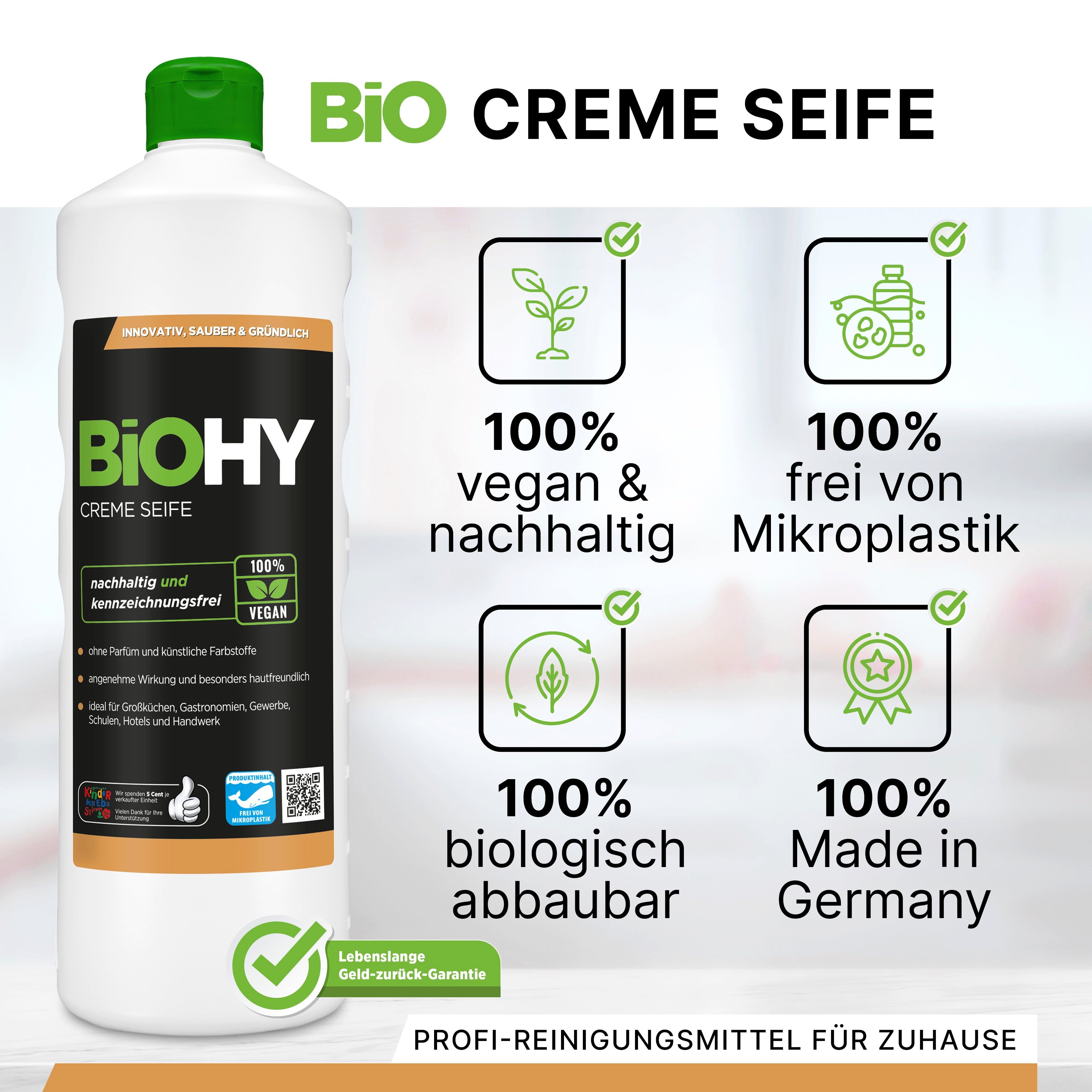 BiOHY Feuchtigkeitscreme Creme Seife 1 x 1 Liter Flasche, 1-tlg.