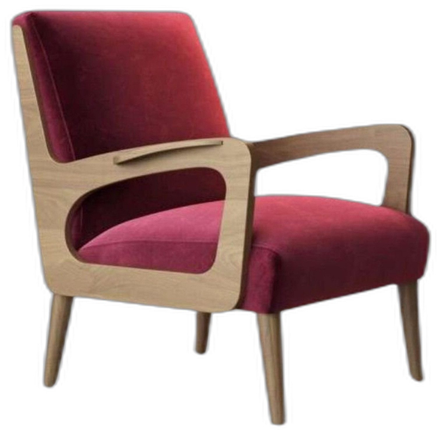 Xlmoebel Loungesessel Eleganter Einzelsessel aus Textil im modernen Design (1-St., Cocktailsessel), Hergestellt in Europa
