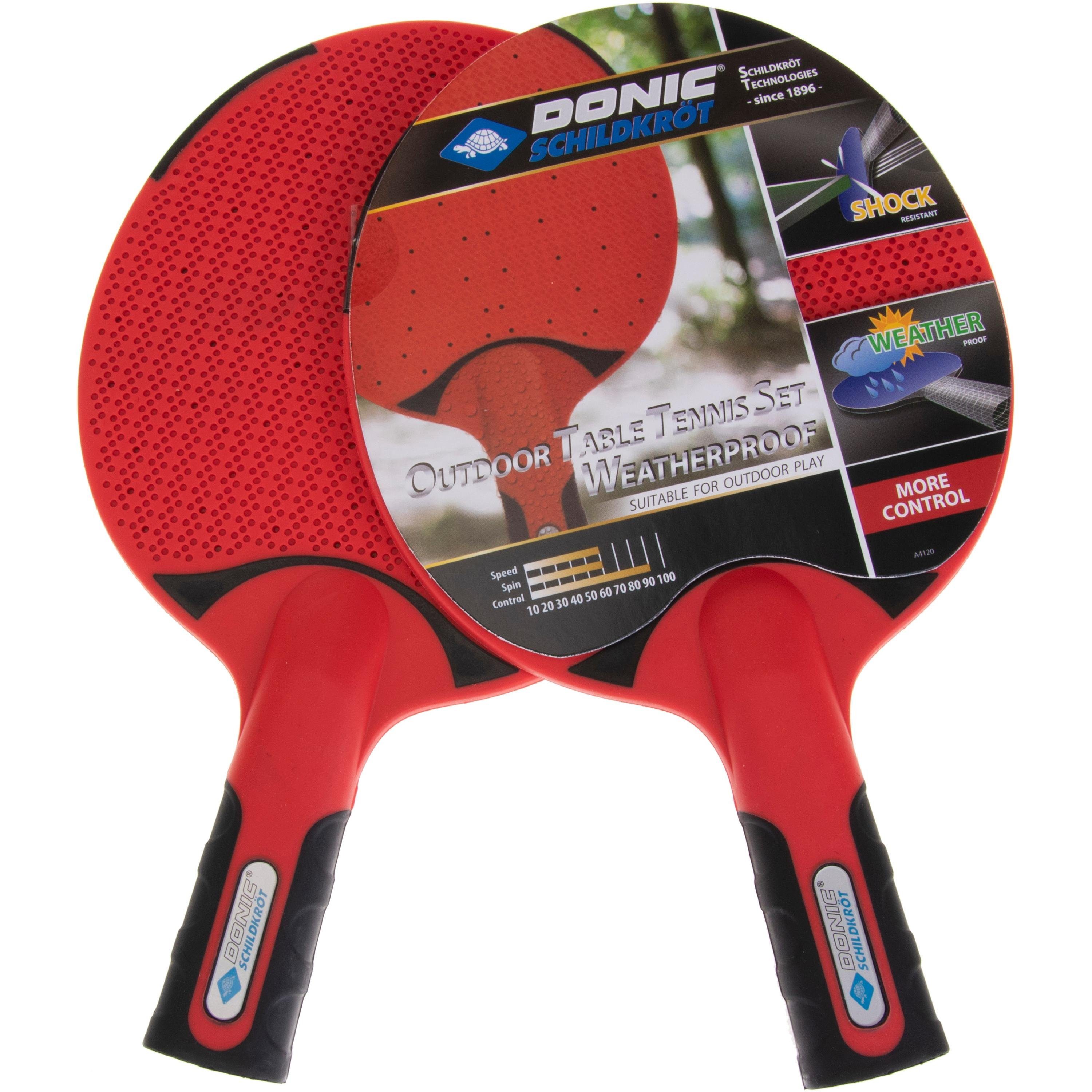 2er Outdoor weatherproof TT Tischtennisschläger Set Donic-Schildkröt