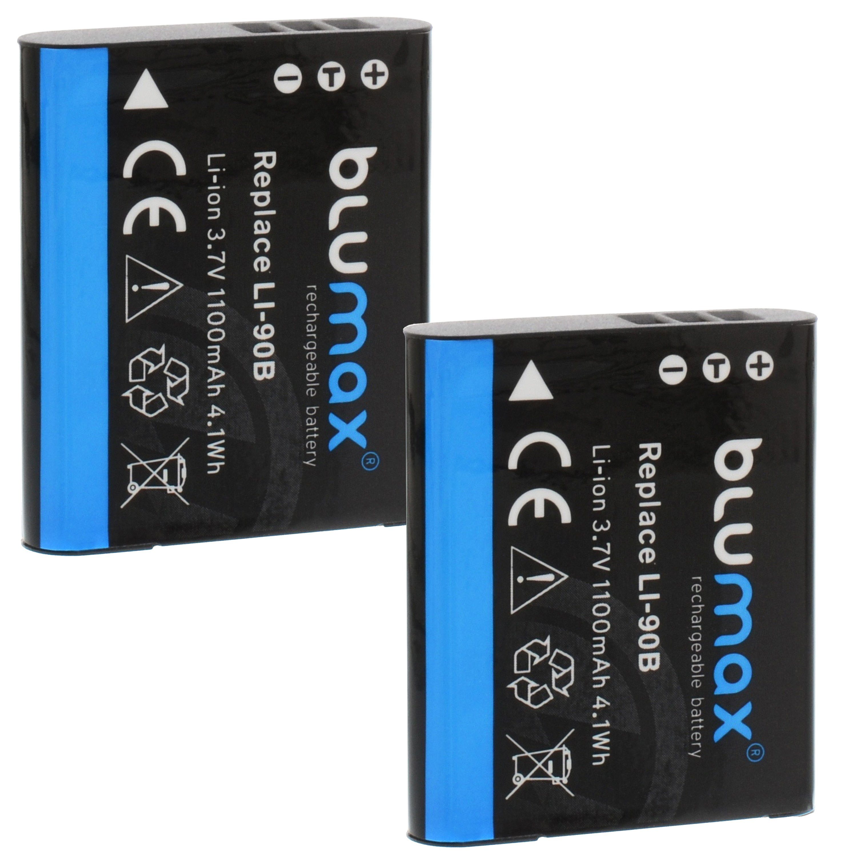 Blumax 2x Li-90B LI-92B TG-4 XZ-2 SH-50 SH-60 1100 mAh Kamera-Akku