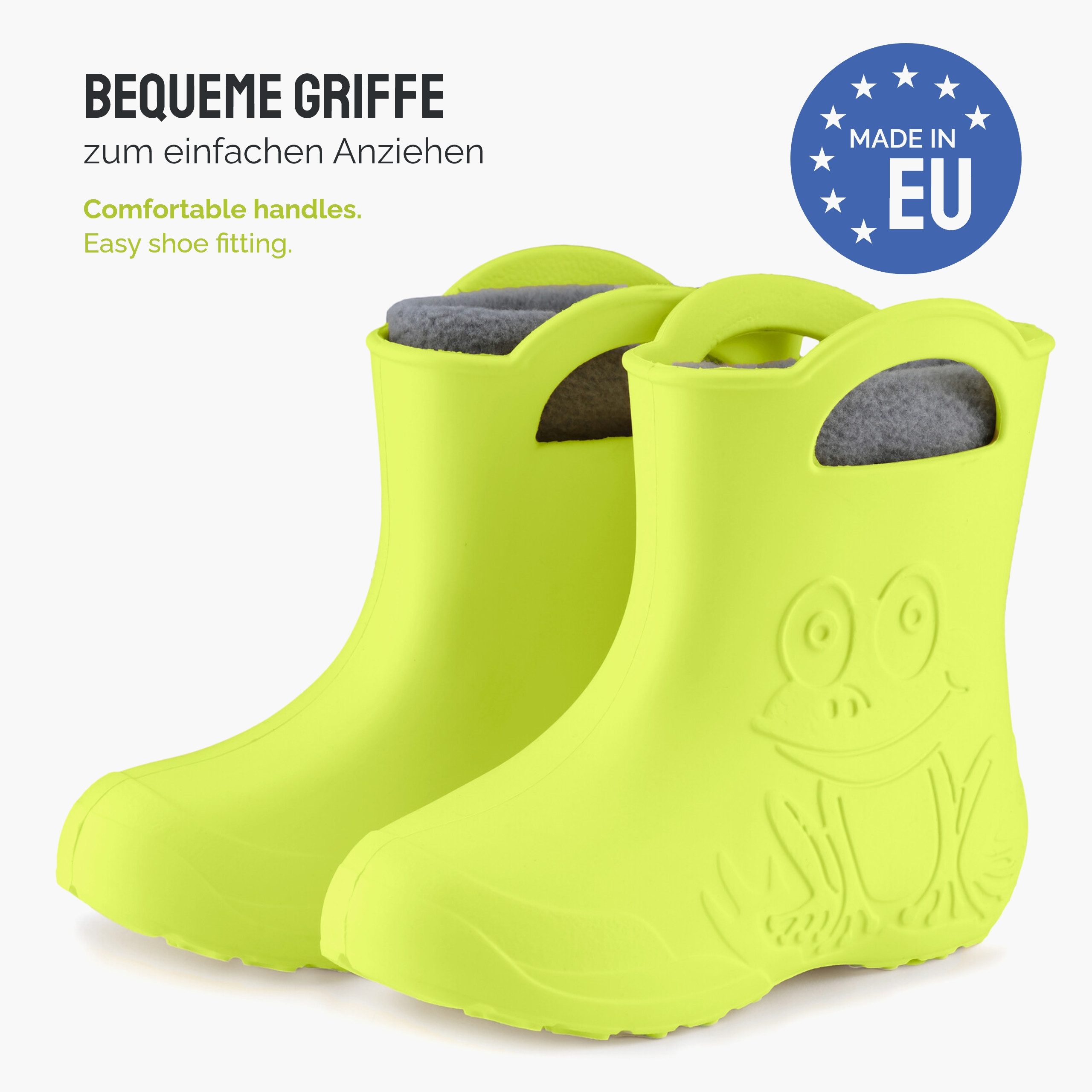 Ladeheid Kinder EVA federleichte Regenschuhe LA-CA-03 Gummistiefel mit herausnehmbares Innenfutter – Bild 5 von 5