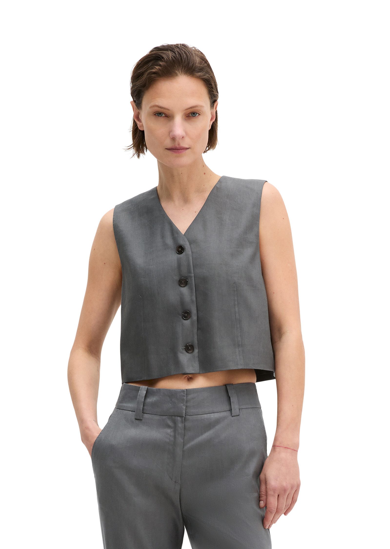 Marc O'Polo Anzugweste aus Viskose-Leinen-Stretch