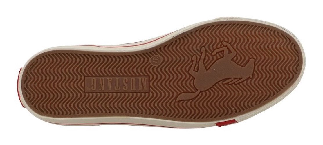 Mustang Shoes Winona Sneaker Schnürboots, High Top-Sneaker mit Blüten-Stickerei